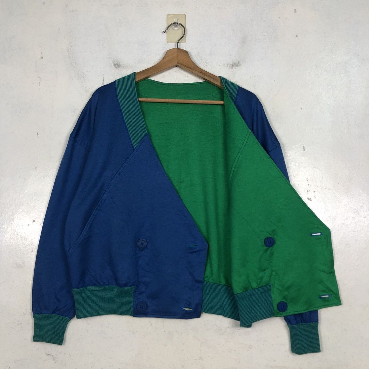 Issey Miyake 📌Reversible Bomber Jacket Cardigan Micmac Multi Color Size US M / EU 48-50 / 2 - 13 Thumbnail
