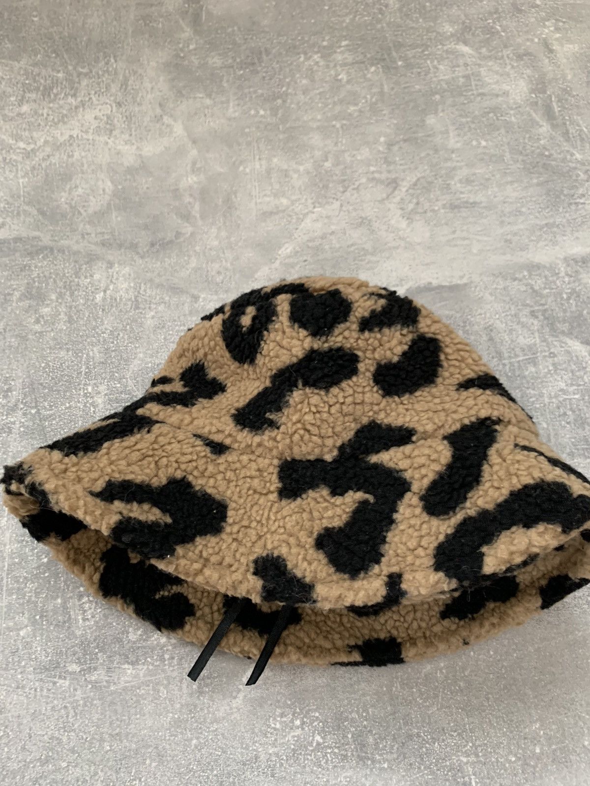Japanese Brand × Vintage Vintage Y2K Deep pile fleece leopard bucket hat streetwar Size ONE SIZE - 5 Thumbnail