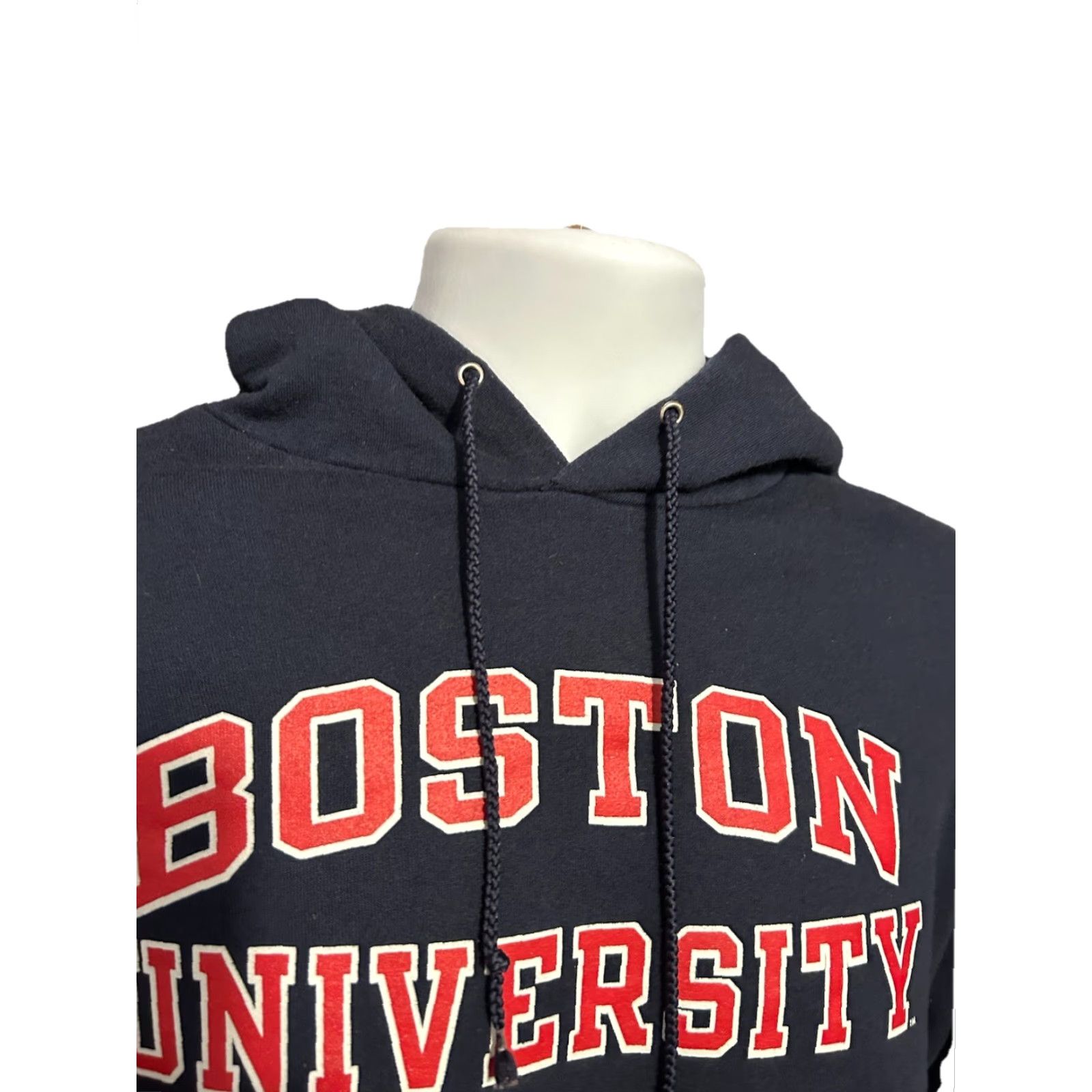 Champion VTG Boston University Champion Hoodie Men Large Navy Drawstring Kangaroo Pocket Size US L / EU 52-54 / 3 - 5 Thumbnail