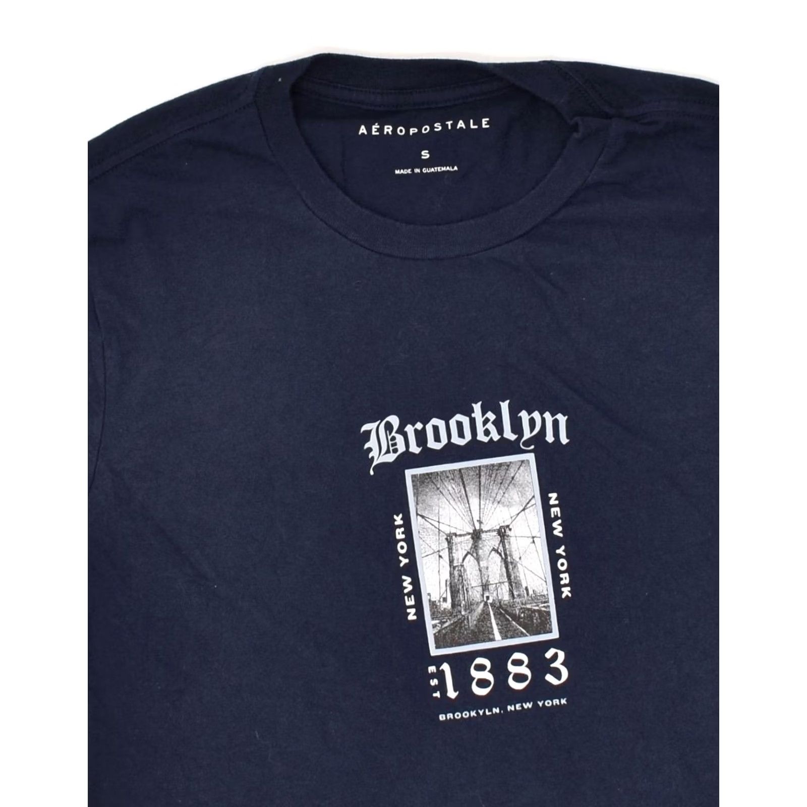 Aeropostale AEROPOSTALE Mens T-Shirt Small Navy Blue Cotton Graphic AJ99 Size US S / EU 44-46 / 1 - 3 Thumbnail