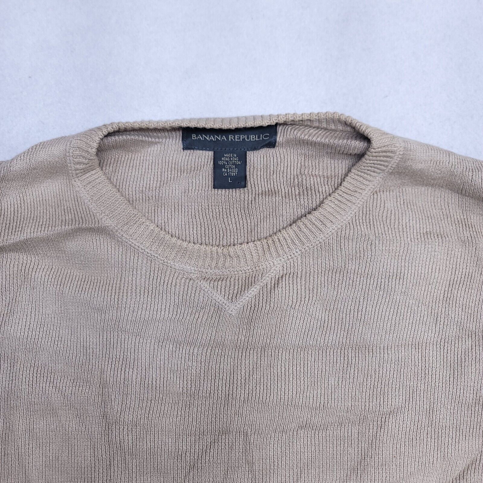 Banana Republic Banana Republic Pullover Sweater Mens Size Large L Beige Size US L / EU 52-54 / 3 - 1 Thumbnail