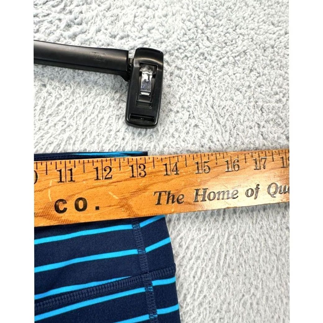 Athleta Athleta Cropped Leggings Womens Small Navy Blue Hickory Striped Pull On Mid-Rise Size 28" / US 6 / IT 42 - 6 Thumbnail