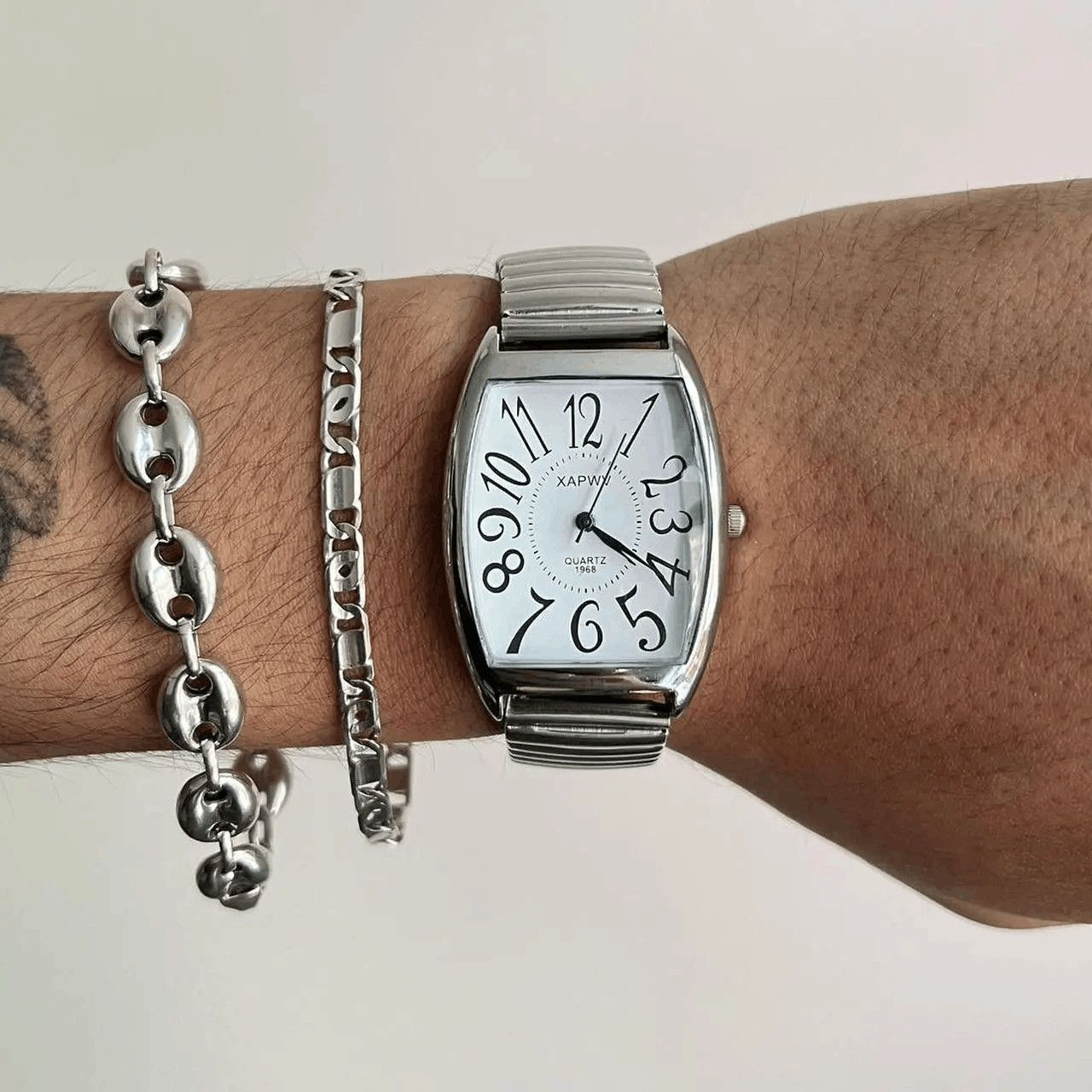 Jewelry 2000s vintage style stainless steel quartz luxury watch Size ONE SIZE - 1 Thumbnail