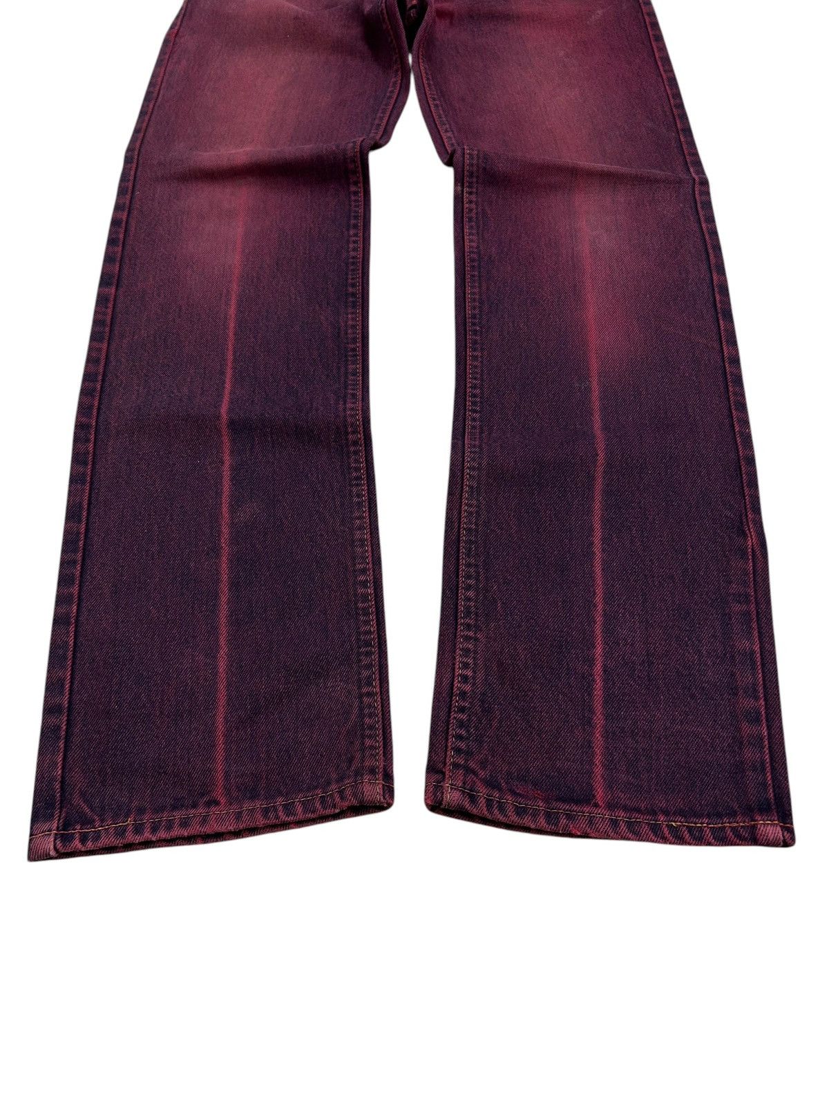 Lee Vintage 80s USA Lee Rider Zip Talon 42 Washed Red Bleach Size US 29 - 3 Thumbnail