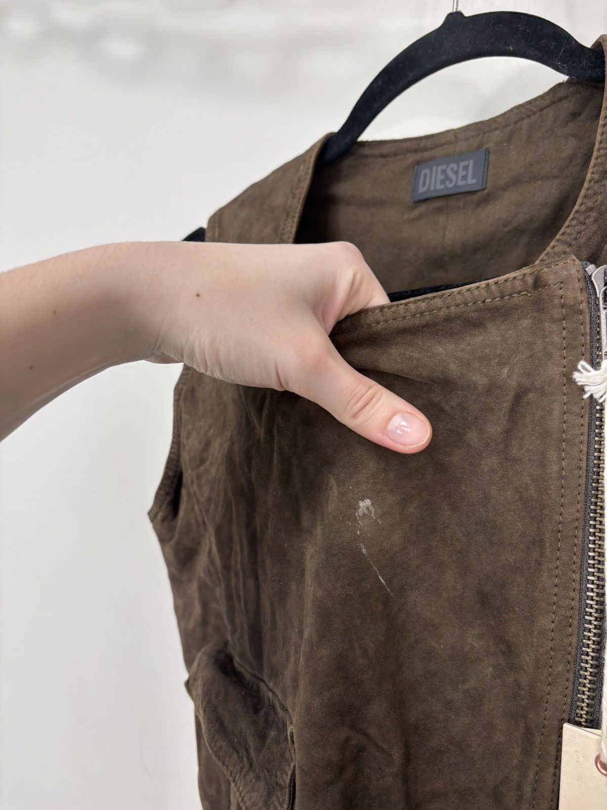 Diesel Diesel L-Zoe Women’s NWT Avant Garde Leather Vest Gilet Size S / US 4 / IT 40 - 6 Thumbnail