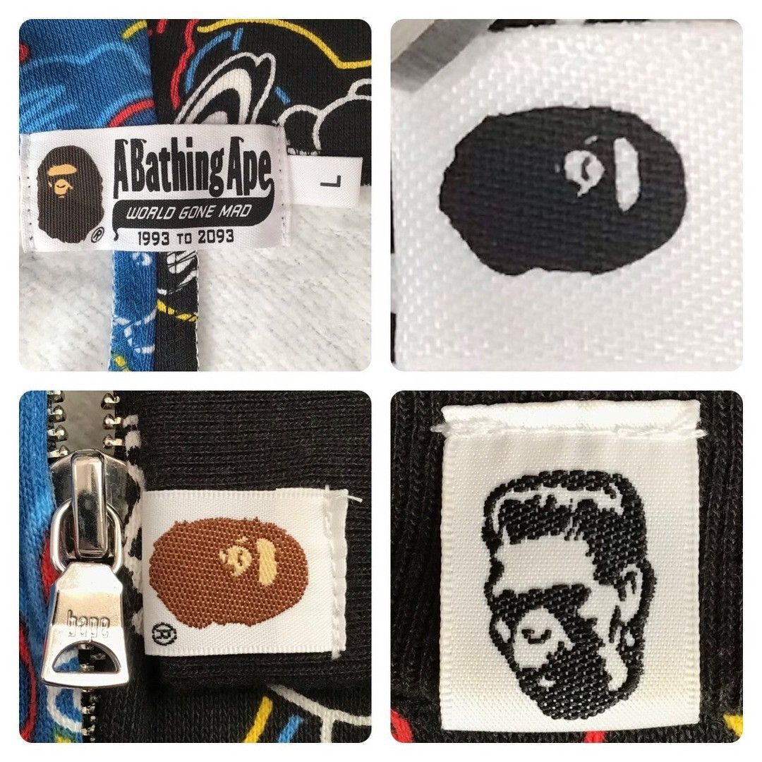 Bape × Medicom Toy BAPE × Medicom Toy BE@R Shark full zip hoodie a bathing ape Size US L / EU 52-54 / 3 - 8 Thumbnail