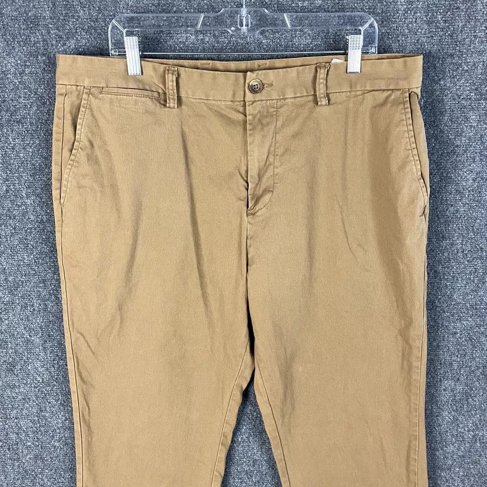 Old Navy Old Navy Ultimate Slim Chino Pants Men's 38x34 Brown Cotton Size US 38 / EU 54 - 2 Thumbnail