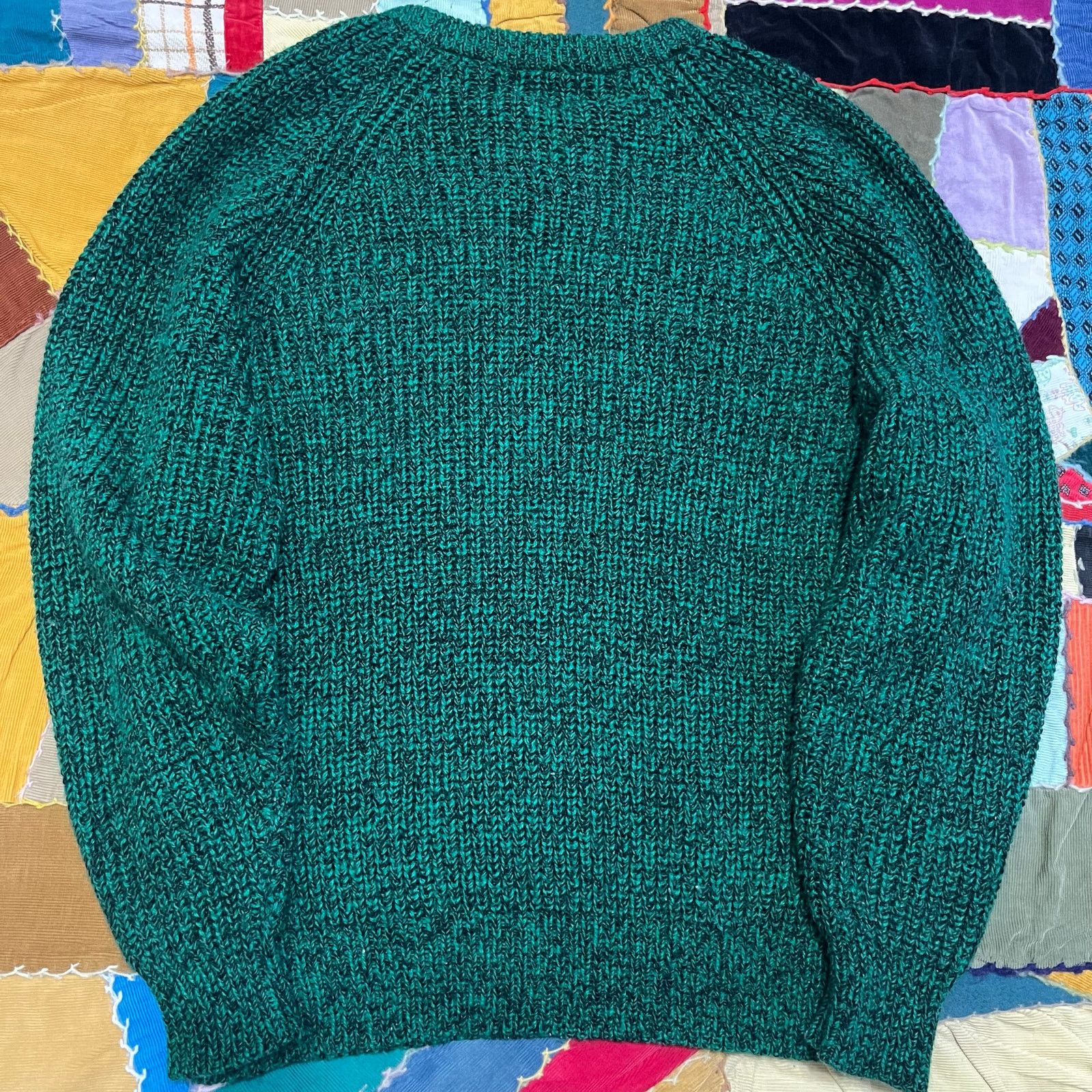 Other Vintage South Channel Green w/ Black Tightly Knitted Sweater Size US L / EU 52-54 / 3 - 2 Thumbnail