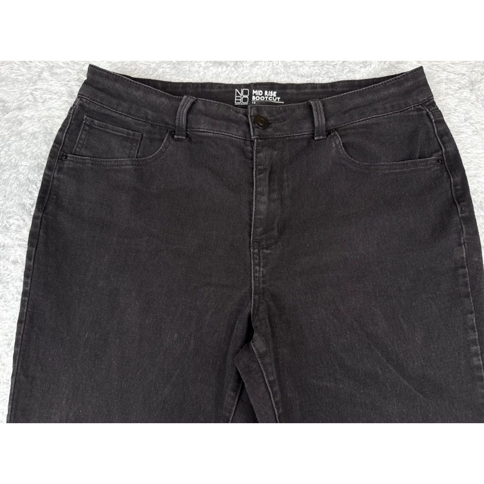 Vintage No Boundaries Jeans Juniors 15 Black Denim Bootcut Mid Rise Cotton Blend 33x30 Women's Jeans Cowboy Southwestern American 90s? Size 36" / US 14 / IT 50 - 4 Thumbnail