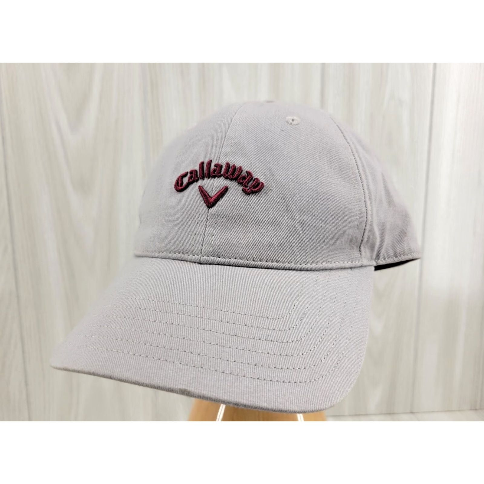 Callaway Callaway Hat Cap Gray Strapback Adjustable Embroidered Baseball Cap Mens Cotton Canvas Logo Sports Size ONE SIZE - 2 Thumbnail