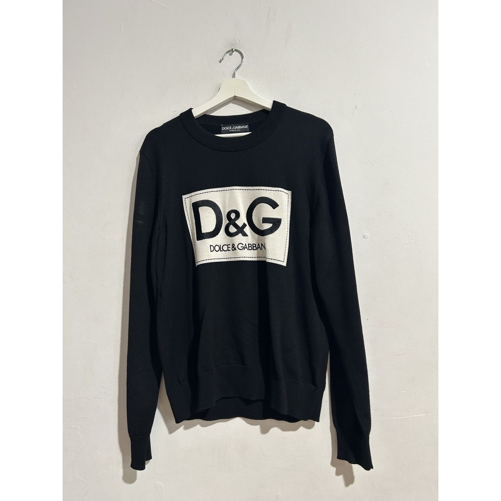 Dolce & Gabbana DOLCE & GABBANA BOX LOGO PULL OVER SWEATER SIZE 48 (US M) Size US M / EU 48-50 / 2 - 1 Thumbnail