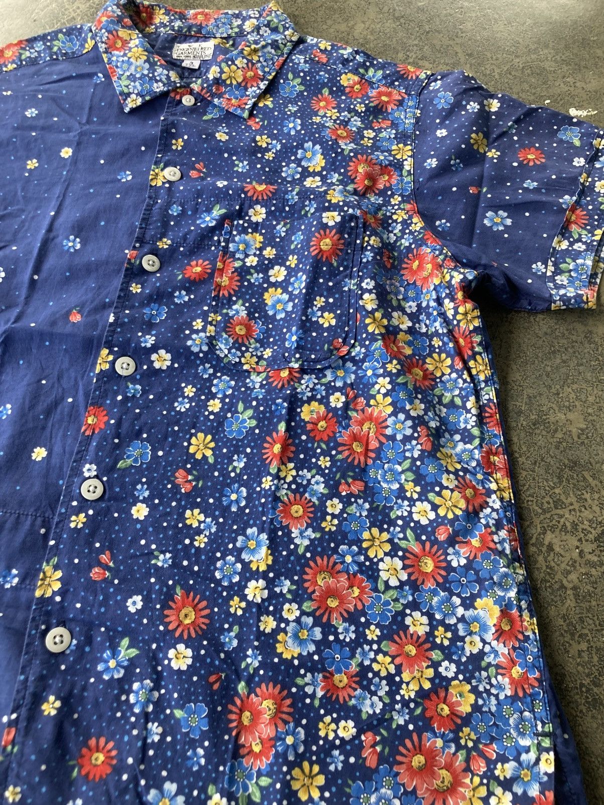Engineered Garments Engineered Garments Floral Motif Print Blue Buttons Ups Size M / US 6-8 / IT 42-44 - 4 Thumbnail