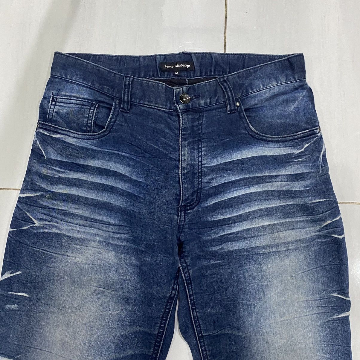 Japanese Brand × semanticdesign 🇯🇵 Semantic Design Jeans Whiskered tiger stripe wax design Size US 30 / EU 46 - 5 Thumbnail