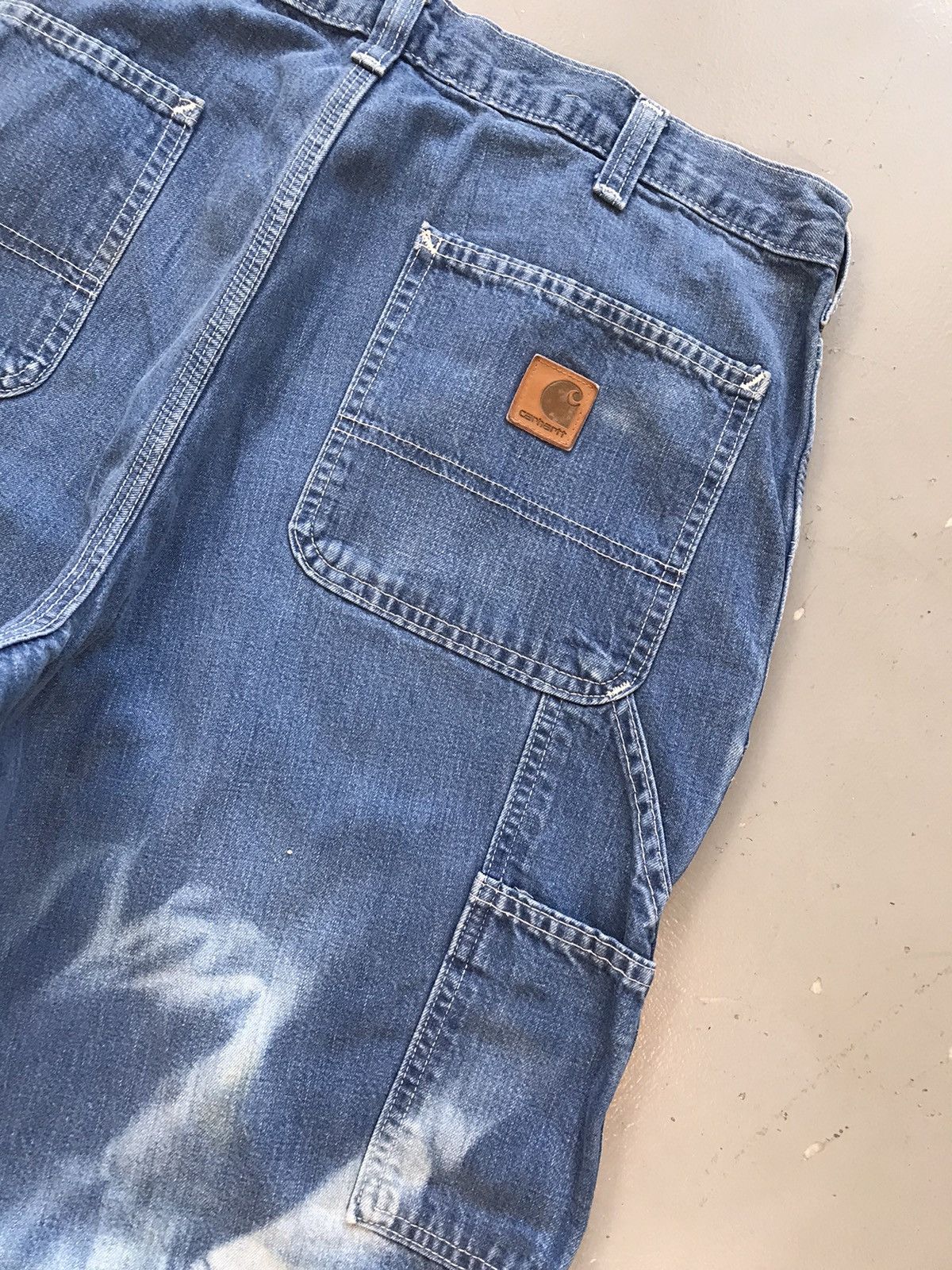 Carhartt × Vintage Vintage faded Carhartt carpenter denim Size US 36 / EU 52 - 12 Thumbnail