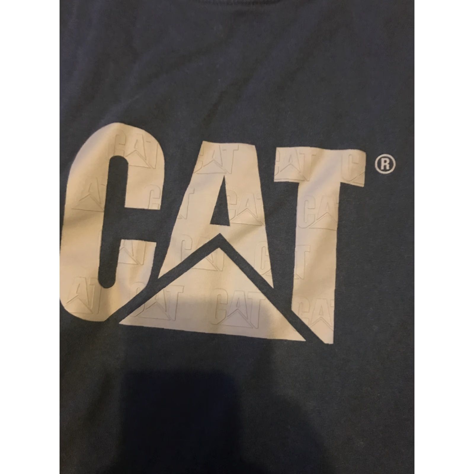 Vintage CAT Mens XL Short Sleeve Crewneck Shirt Logo Caterpillar Lot 2 Brown Blue Graphic Print Crew Neck T-Shirt Mens Shirts Classic USA Western 2-Pack Size US XL / EU 56 / 4 - 7 Thumbnail