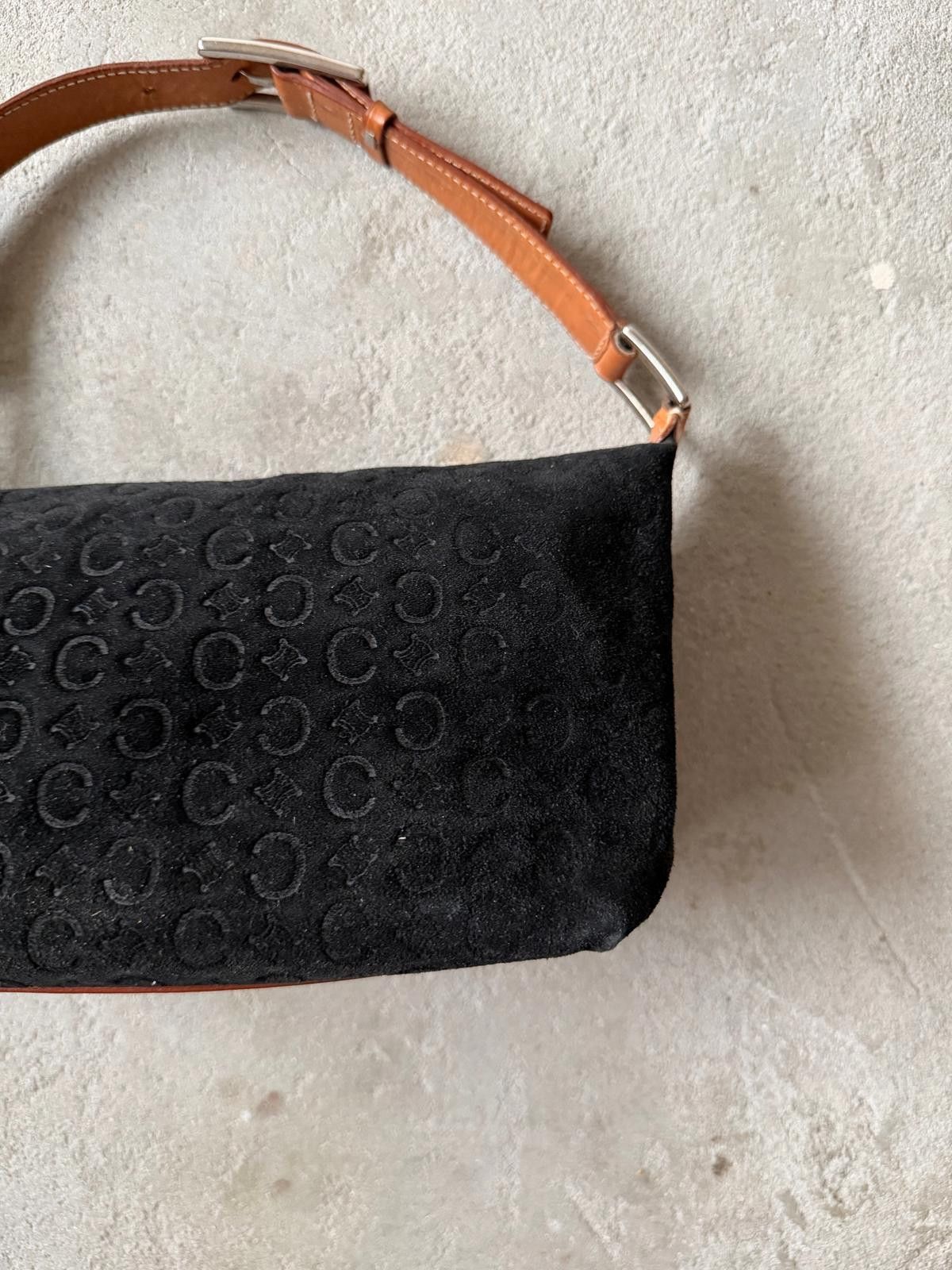 Celine Celine Suede Shoulder Bag Black Size ONE SIZE - 8 Thumbnail