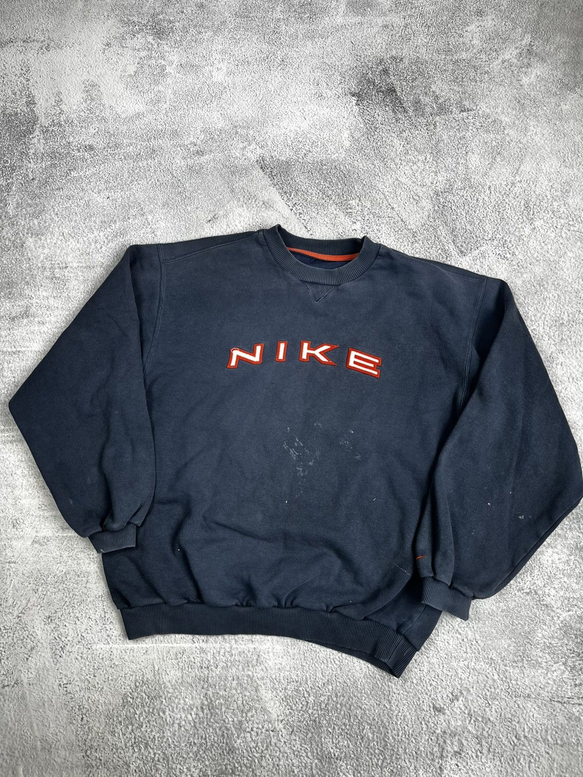 Nike Vintage Nike Jumper Sweater Navy Blue Embroidered Spell Out Size US M / EU 48-50 / 2 - 3 Thumbnail