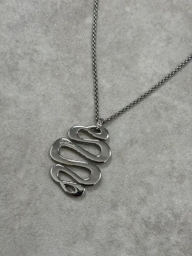 Roberto Cavalli Cavalli Steel Snake Necklace Size ONE SIZE - 5 Thumbnail