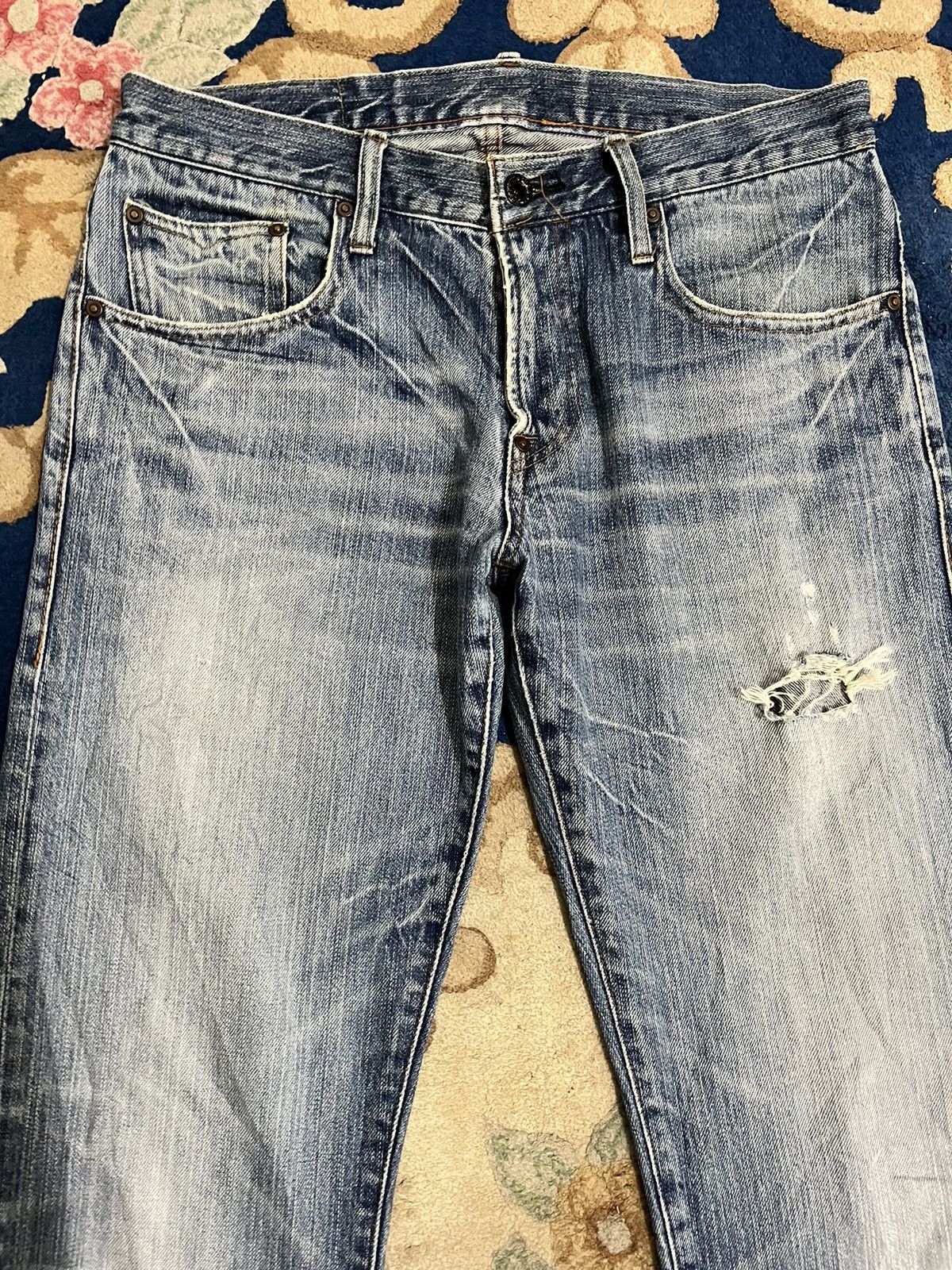 4GSELLER Vintage Japanese Brand Distressed Denim Size US 31 - 7 Thumbnail