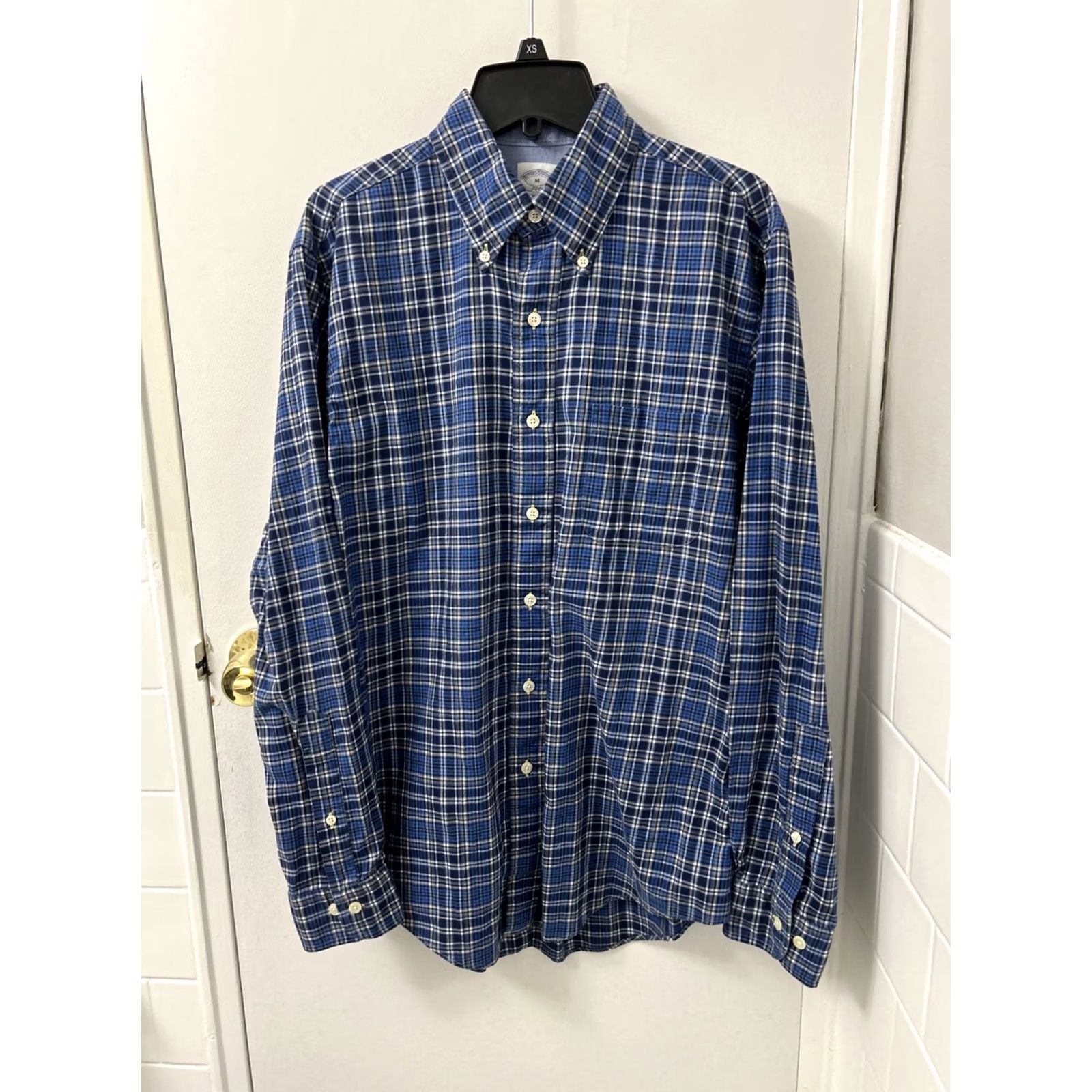 Brooks Brothers Brooks Brothers 346 Original Polo Shirt Mens M Blue Plaid Slim Button Down L/S Dress Shirt Size US M / EU 48-50 / 2 - 2 Thumbnail