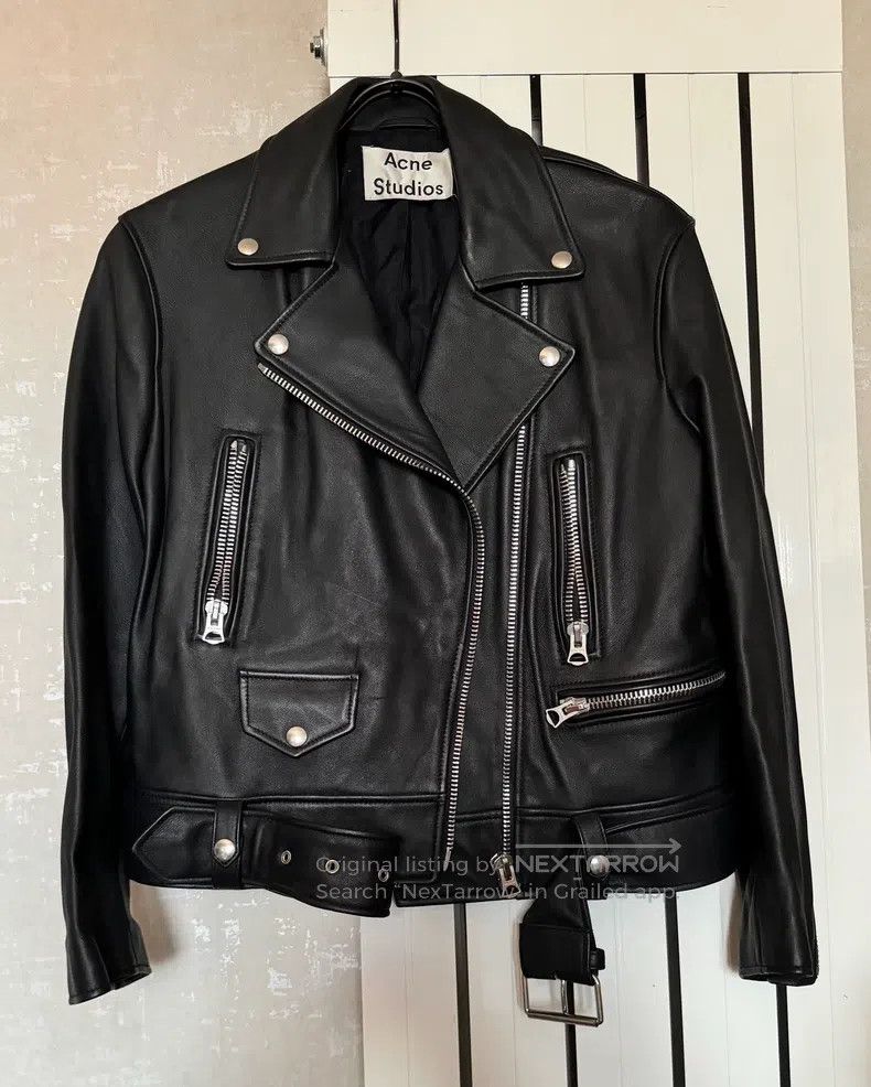 Acne Studios Acne Studios Biker Leather Jacket Size XXS / US 00 / IT 34 - 1 Thumbnail