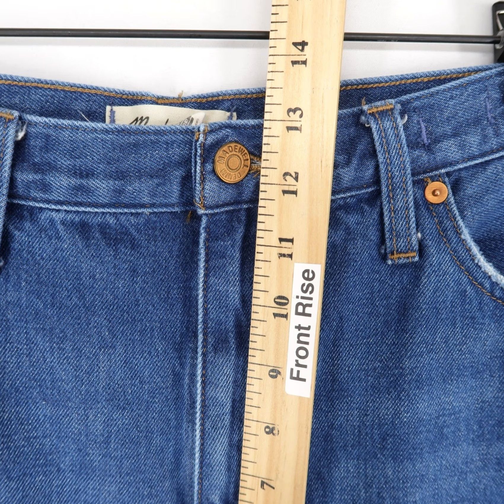 Madewell Madewell Baggy Straight Jeans Womens 32 Blue High Rise Cotton Hemp Denim Modern Size 24" / US 00 / IT 34 - 5 Thumbnail