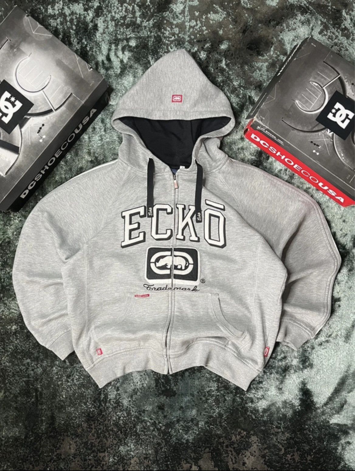 Ecko Unltd. Ecko Unltd. Vintage Y2K Zip Hoodie – Affliction Style Size S Size US S / EU 44-46 / 1 - 1 Thumbnail