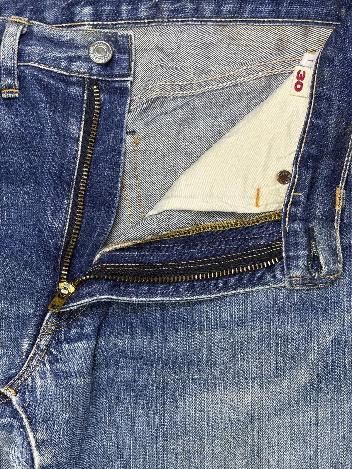 HOLLYWOOD RANCH MARKET × Japanese Brand Vintage HR Market Button Fly Mud Wash Jeans Size US 30 / EU 46 - 11 Thumbnail