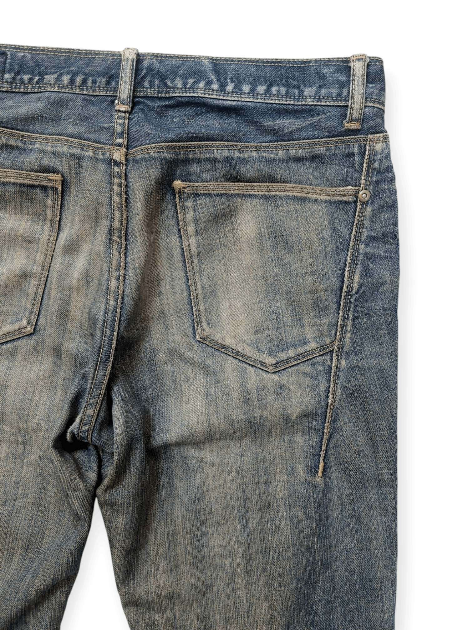 Japanese Brand × semanticdesign Semantic Design Whiskers Distressed Denim Size US 32 / EU 48 - 12 Thumbnail