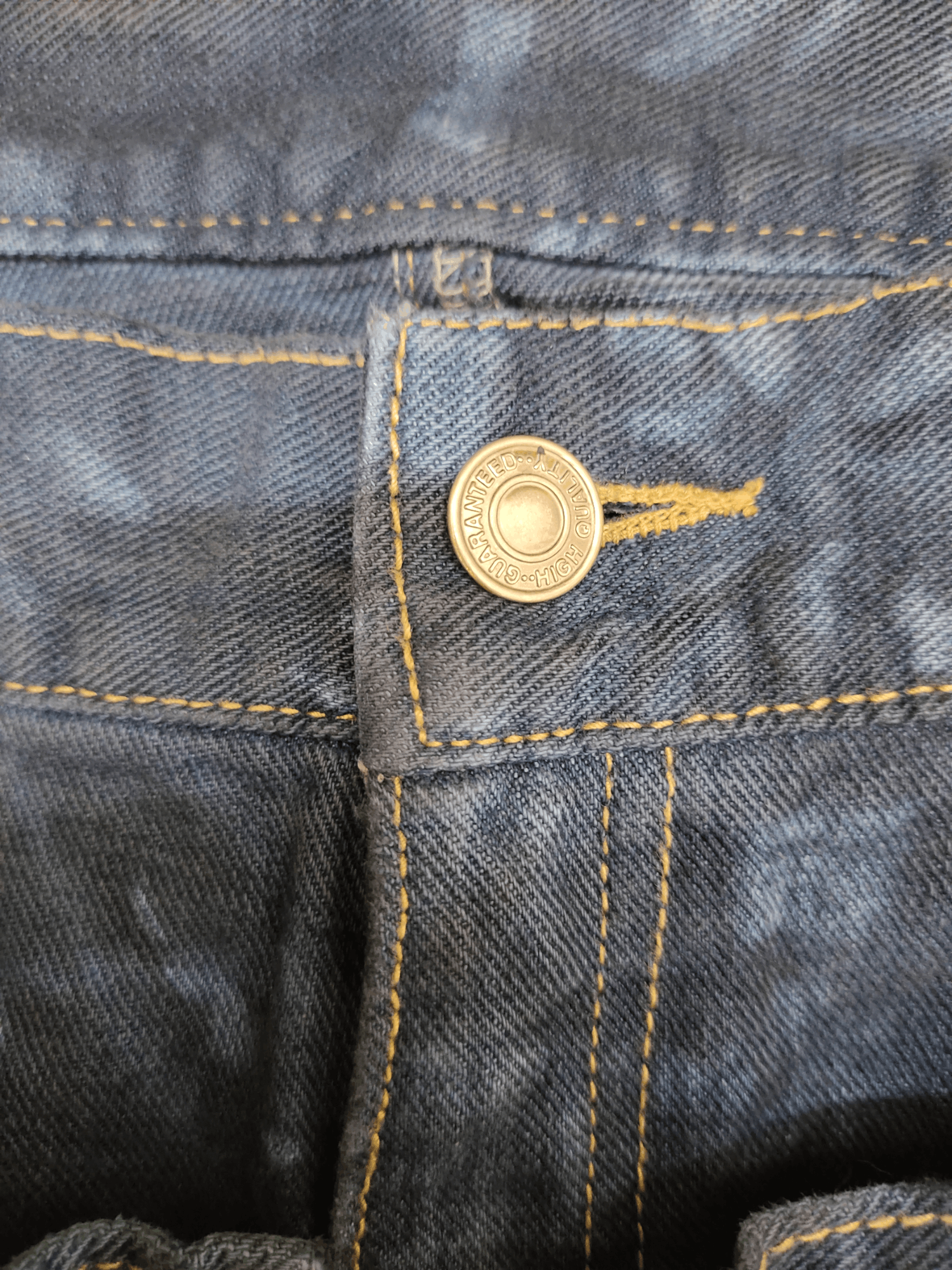 Japanese Brand PPFM Inspire Japanese Double Waist Distressed Dye Jeans 35 Size US 35 - 10 Thumbnail