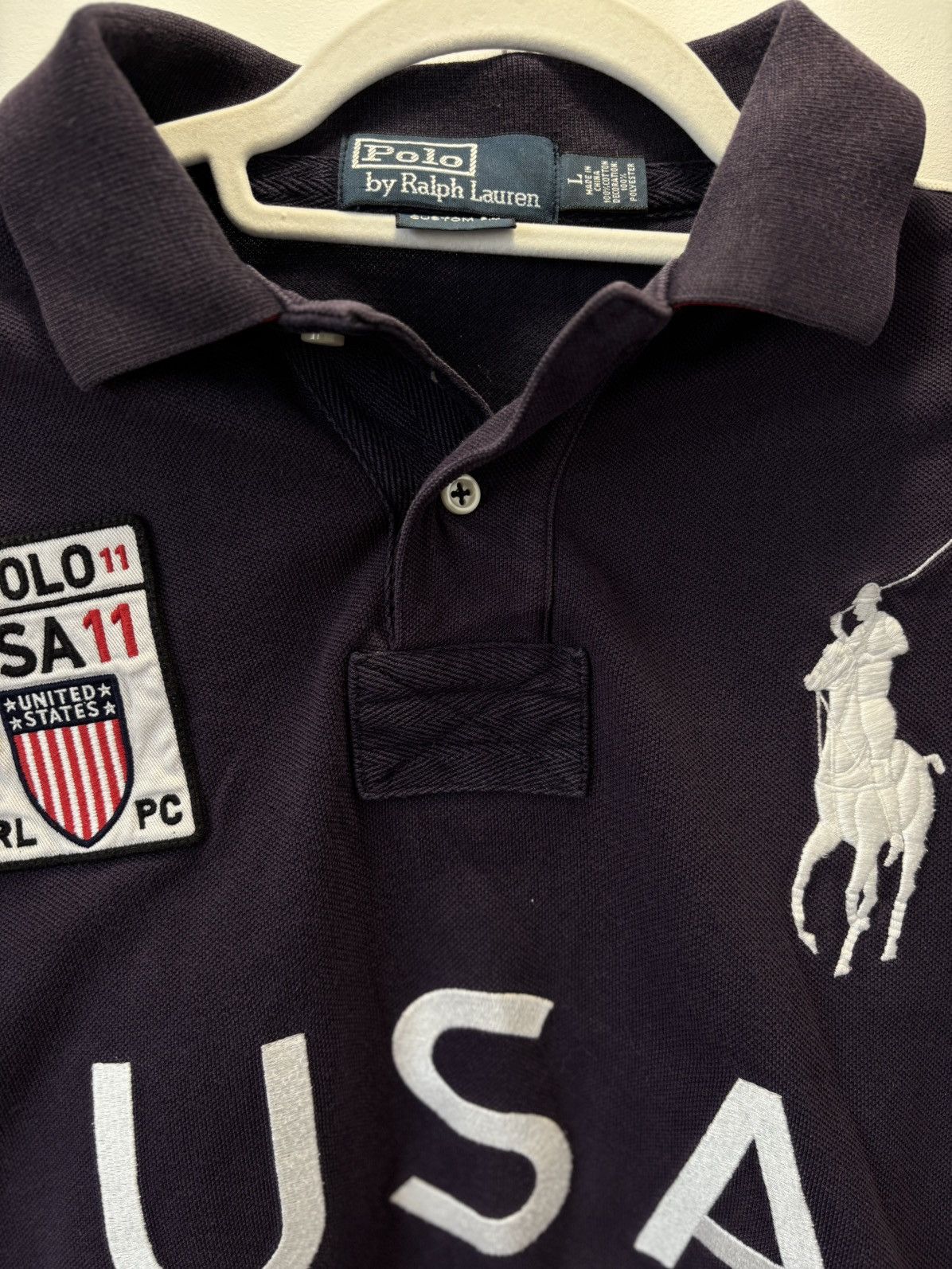 Polo Ralph Lauren Ralph Lauren Polo USA Navy Embroidered Shirt Men’s Size L Size US L / EU 52-54 / 3 - 8 Thumbnail