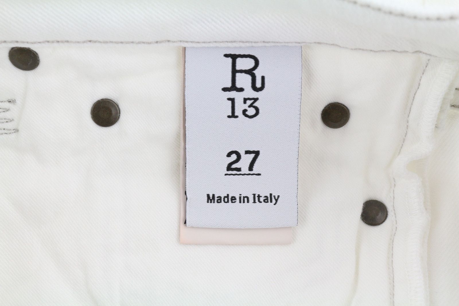 R13 KICK 27 Bootcut Zip Fly Ankle Bale White 84470 Size 27" / US 4 / IT 40 - 9 Thumbnail