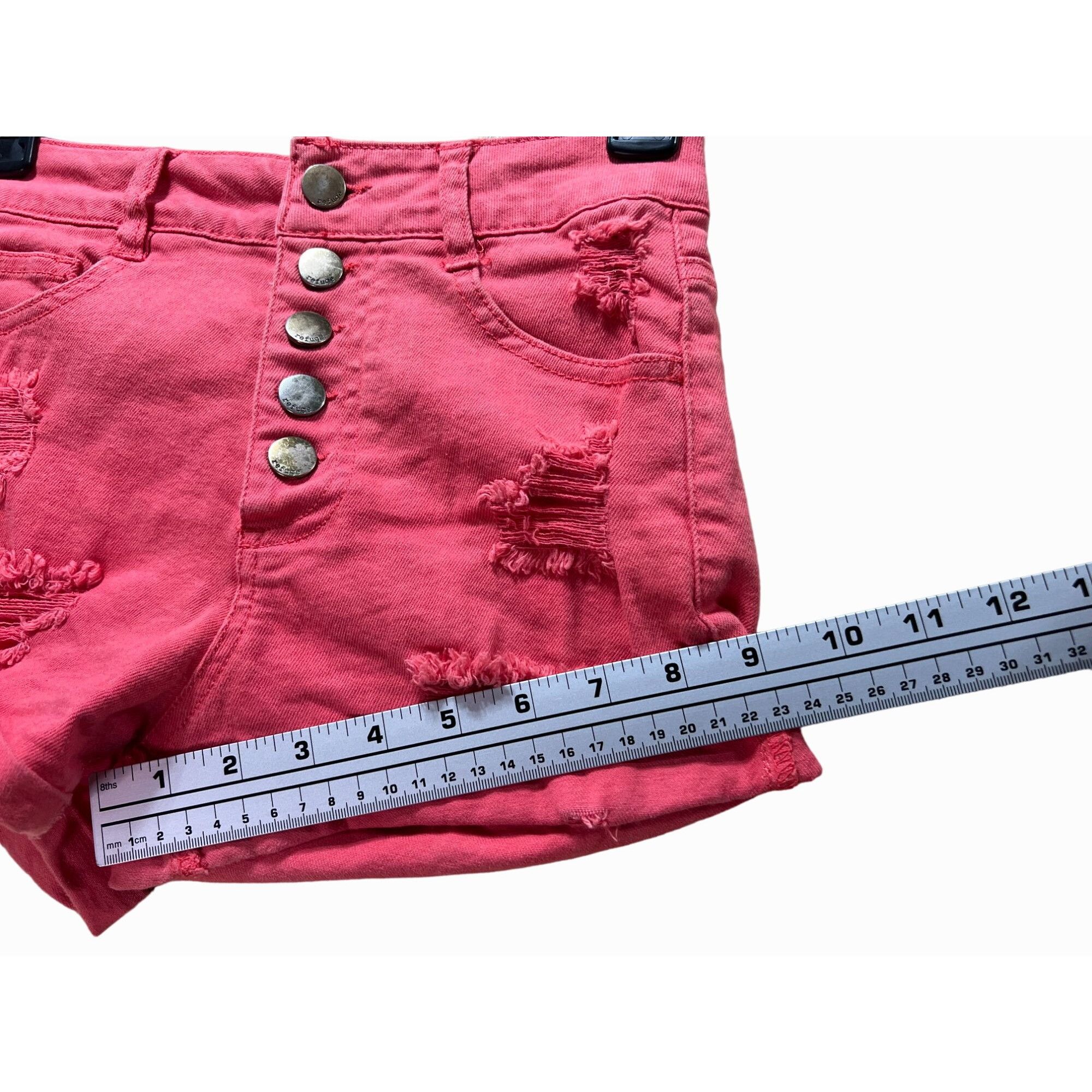 Other REFUGE - Women's Ripped Denim Shorts - Pink - 0 Size 25" / US 0 / IT 36 - 6 Thumbnail