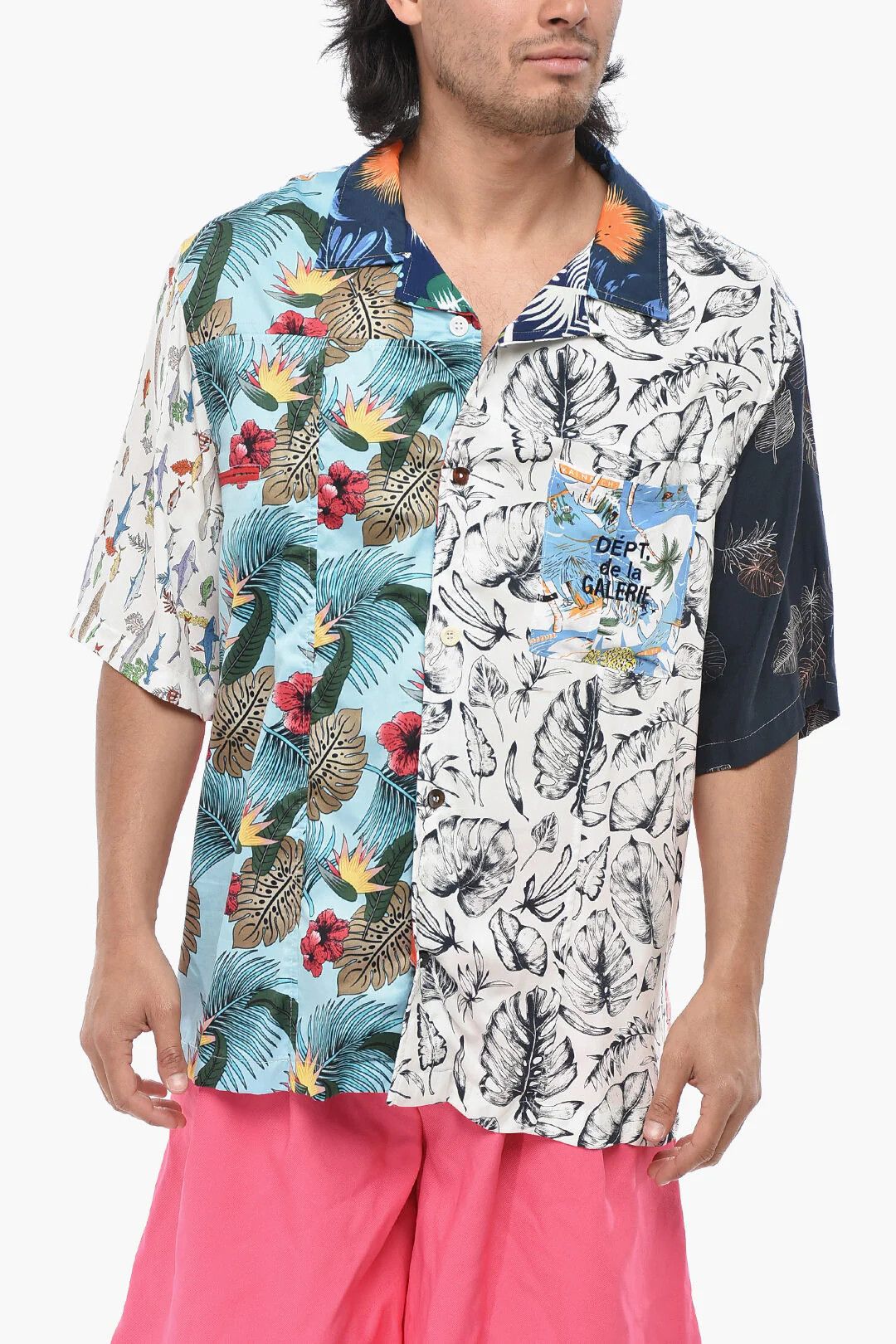 Gallery Dept. og1mm0426 Patchwork Short-Sleeve Shirt in Multicolor Size US XXL / EU 58 / 5 - 1 Thumbnail