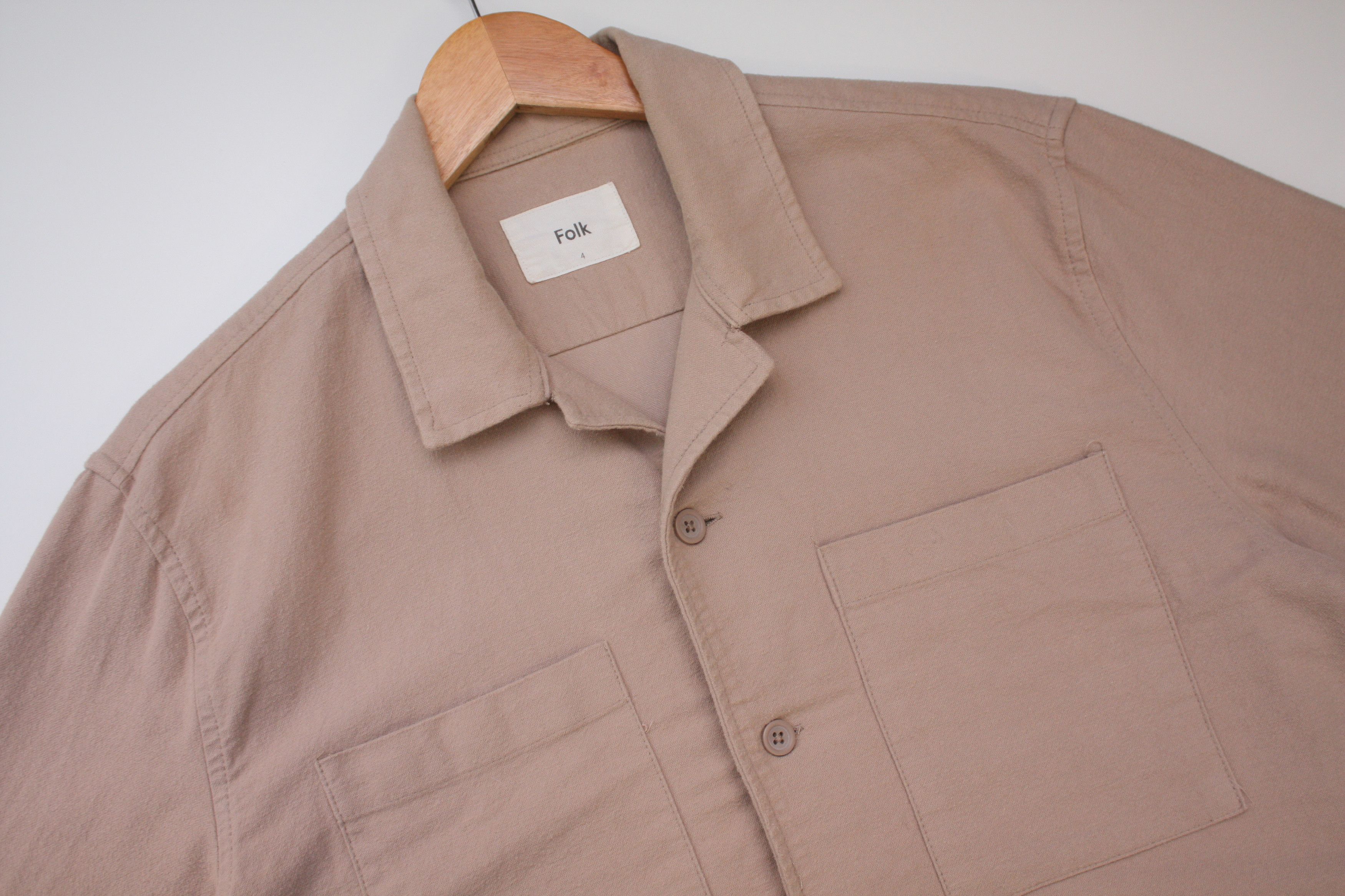 Folk Folk Camel Beige Flannel Shirt Men's Medium Size US M / EU 48-50 / 2 - 4 Thumbnail