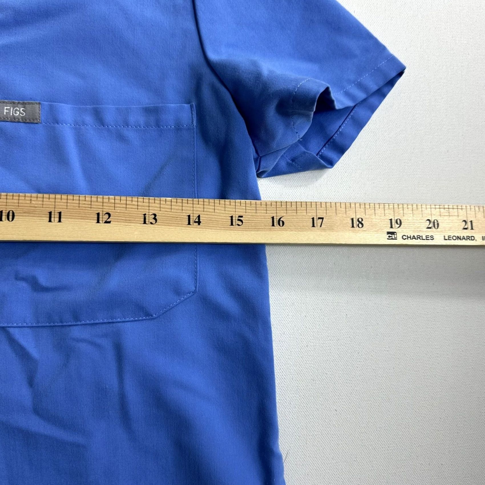 Vintage FIGS Catarina Scrub Top Solid Blue with Single Pocket Womens 2XS Uniform Blue Women XS? Size XXS / US 00 / IT 34 - 7 Thumbnail