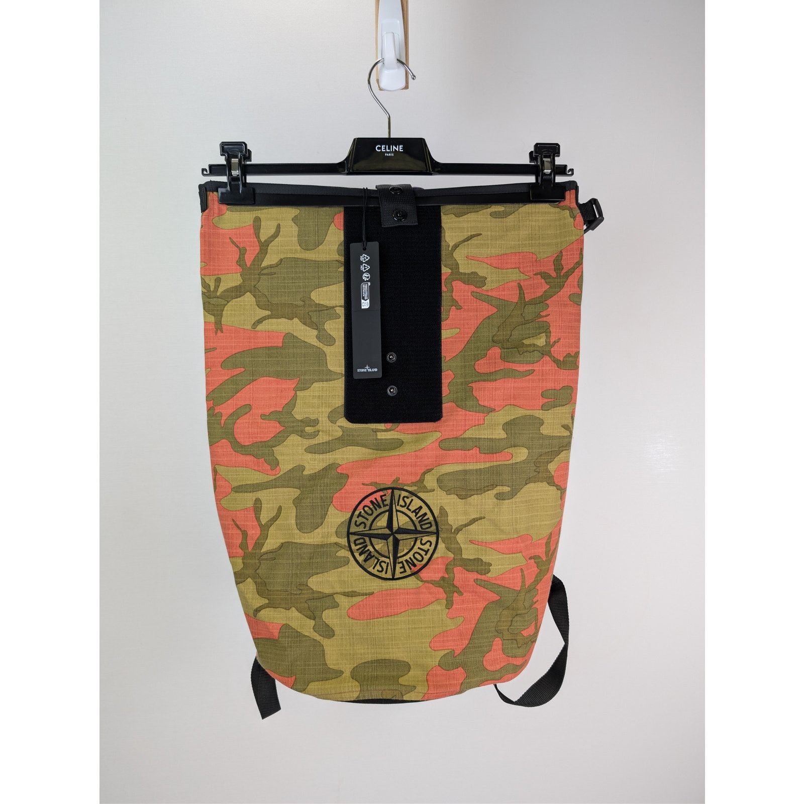 Stone Island o1rshd1 Heritage Camo Ripstop Nylon Watro Backpack Orange Size ONE SIZE - 6 Thumbnail