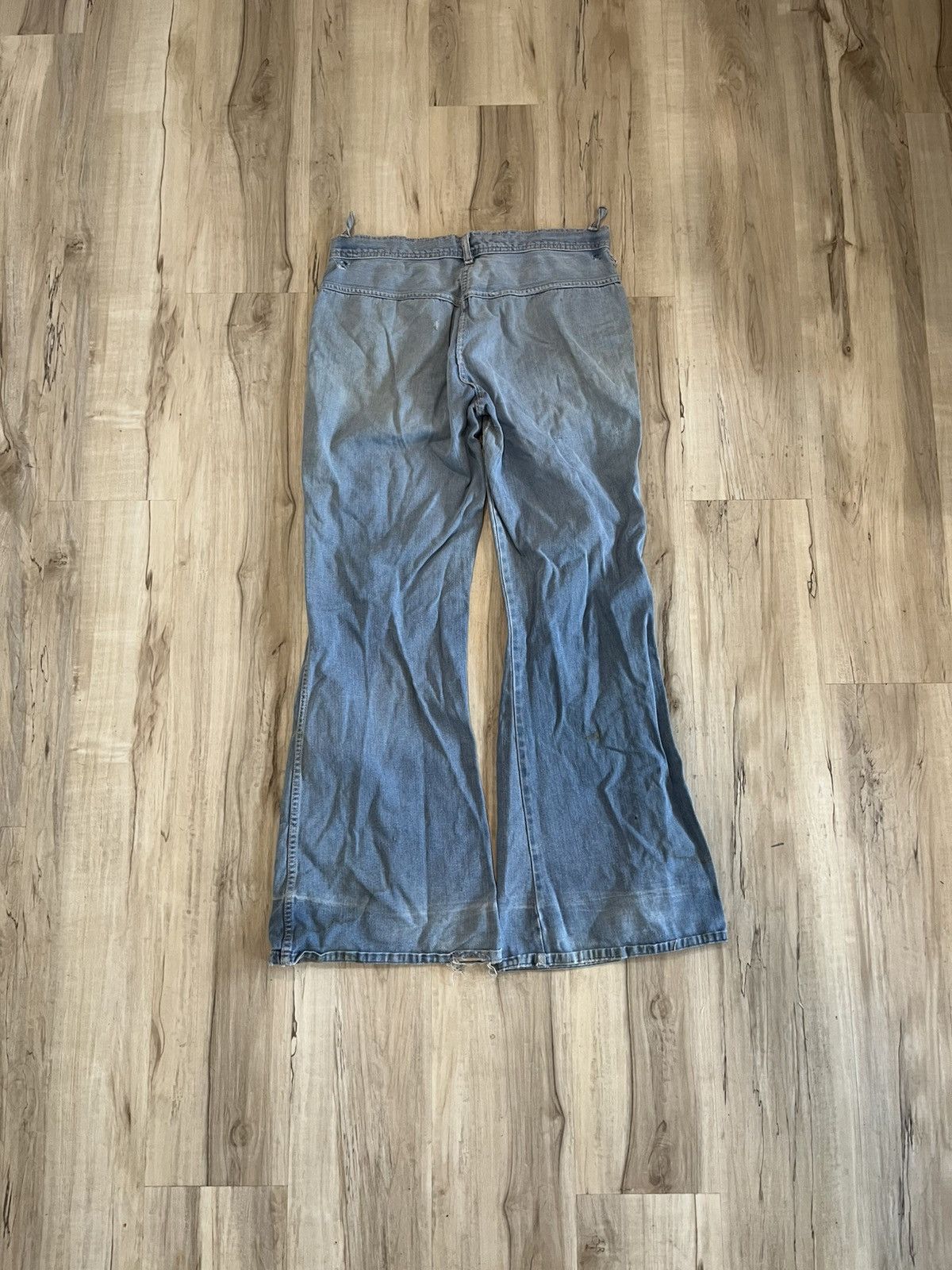 Vintage Bell bottom jeans wide leg vintage 70s Size US 33 - 2 Thumbnail