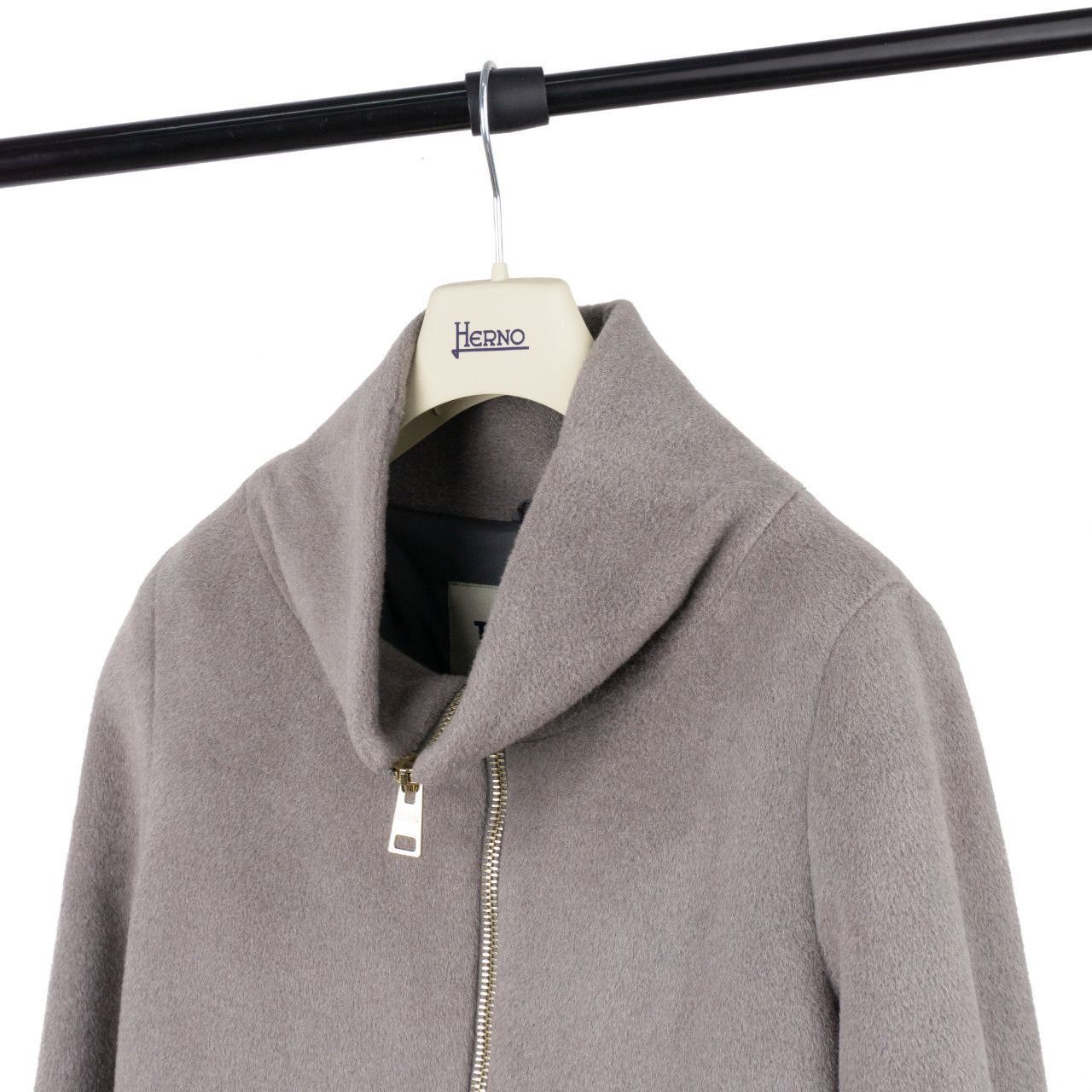 Herno HERNO / Zip Wool-Angora-Silk Coat Size M / US 6-8 / IT 42-44 - 2 Thumbnail
