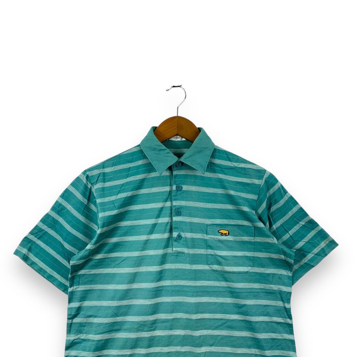 Vintage Vintage 90’ JACK NICKLAUS GOLF Golden Bear Striped Polo Tee Size US L / EU 52-54 / 3 - 2 Thumbnail