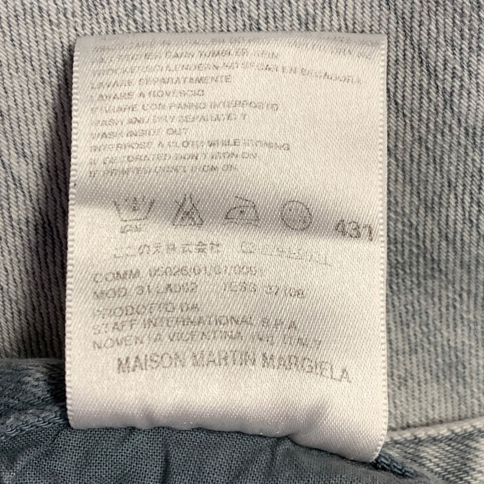 Maison Margiela MAISON MARTIN MARGIELA Size M Grey Cotton Blend Skinny Jeans Size 30" / US 8 / IT 44 - 6 Thumbnail