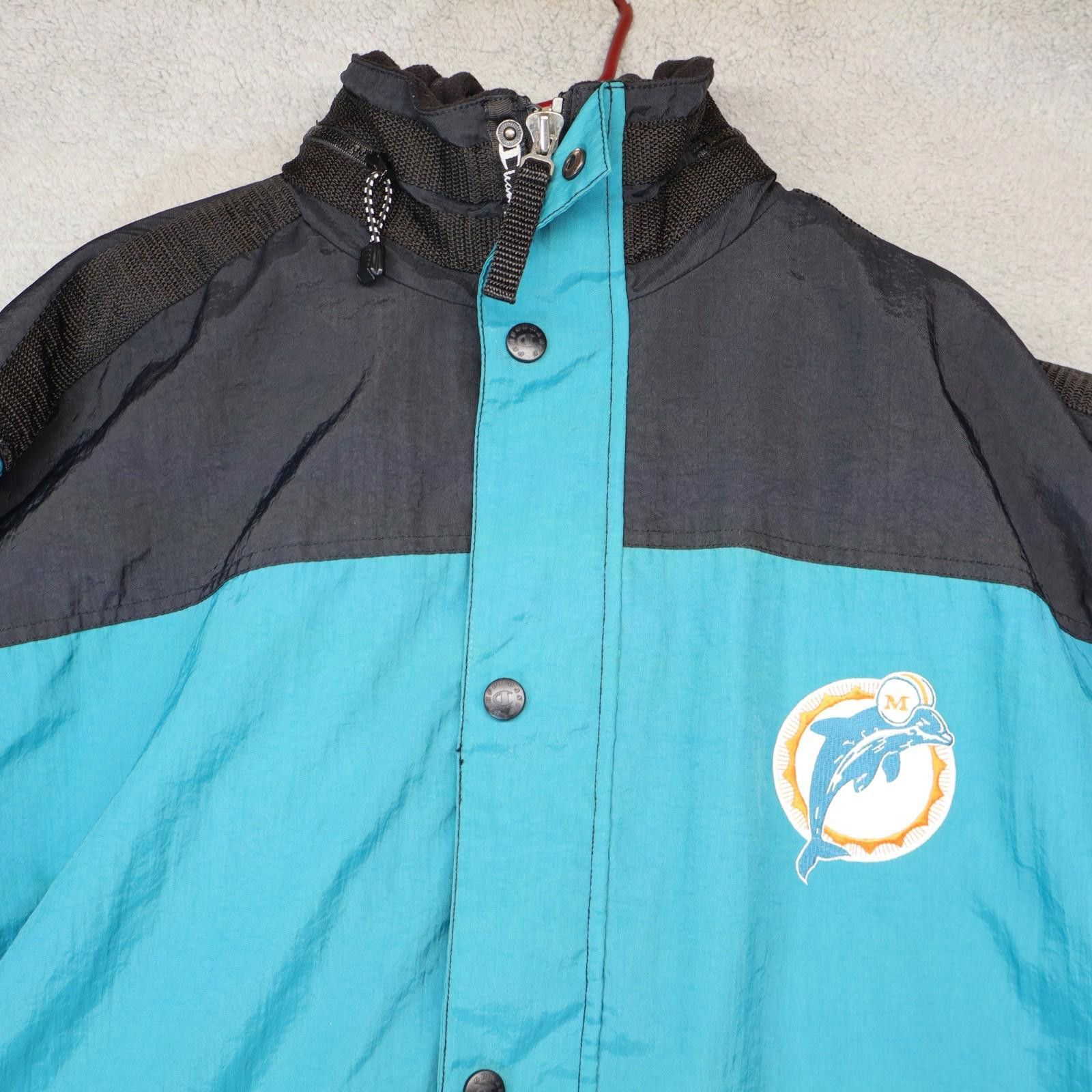 Champion Vtg Champion Miami Dolphins Jacket Men Large '74-88 Logo NFL Size ONE SIZE - 2 Thumbnail