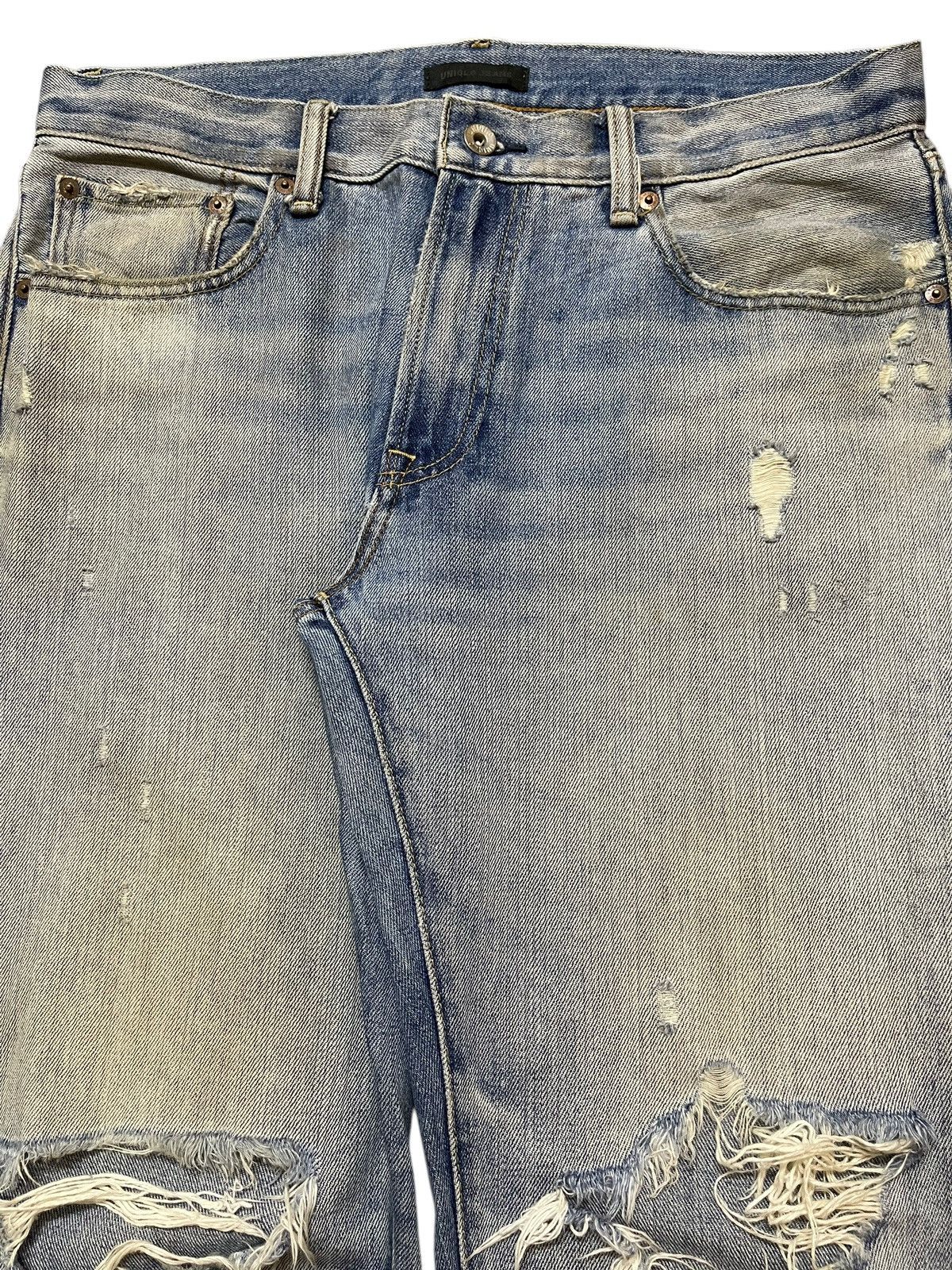Japanese Brand Vintage Japanese Uniqlo Mud Faded Wash Distressed Jeans Size US 34 / EU 50 - 4 Thumbnail