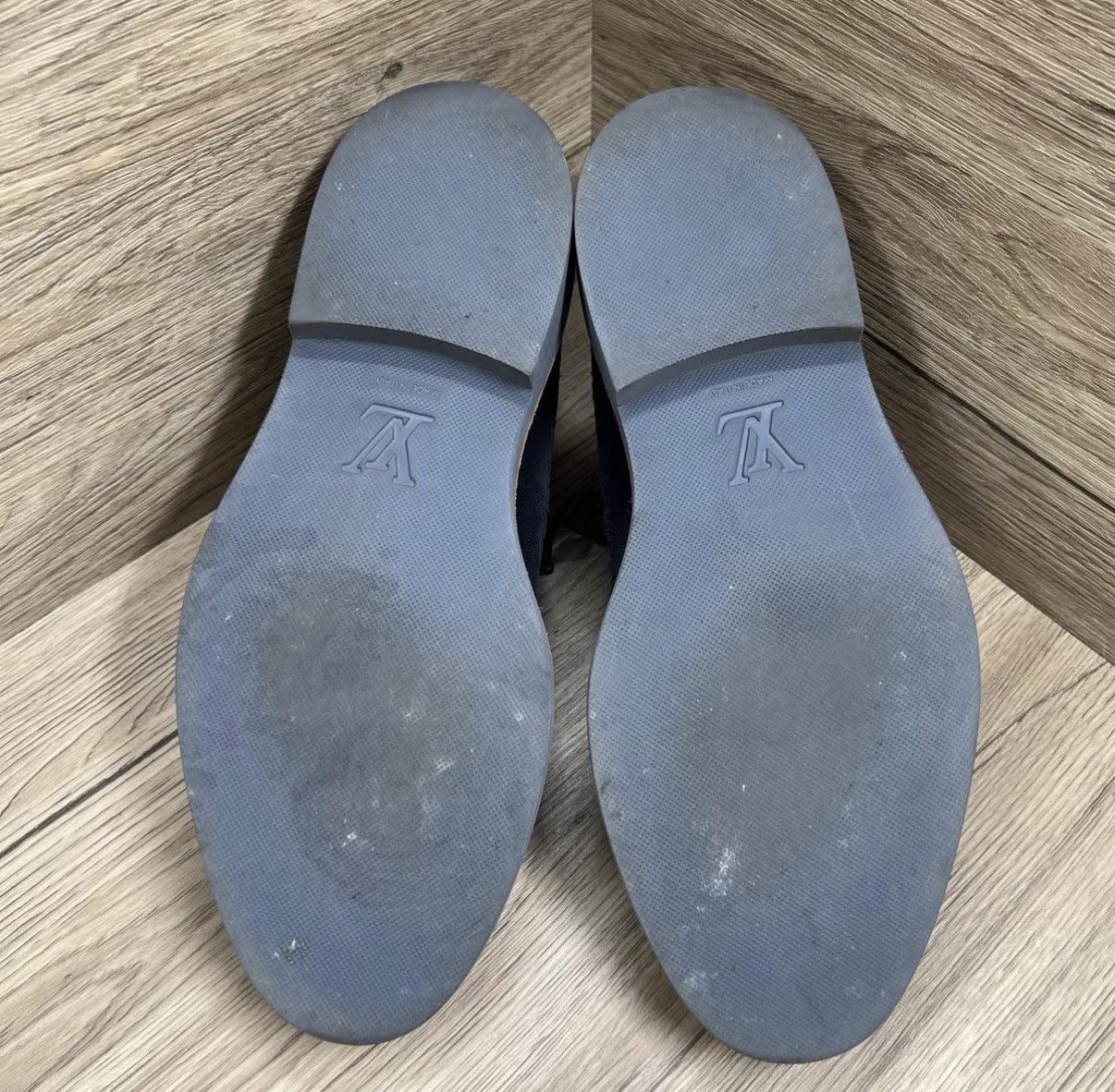 Louis Vuitton Louis Vuitton Blue Carved Derby Leather Shoes J41 Size US 6.5 / EU 39-40 - 5 Thumbnail