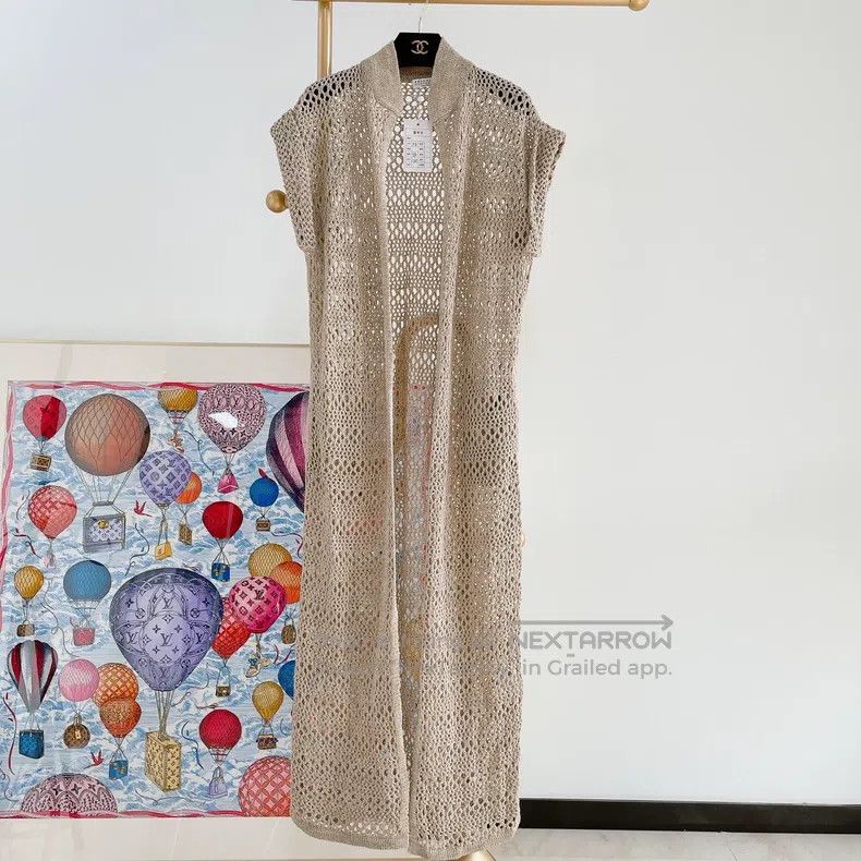 Brunello Cucinelli Brunello Cucinelli Hollow-out woven long coat Size XS / US 0-2 / IT 36-38 - 1 Thumbnail