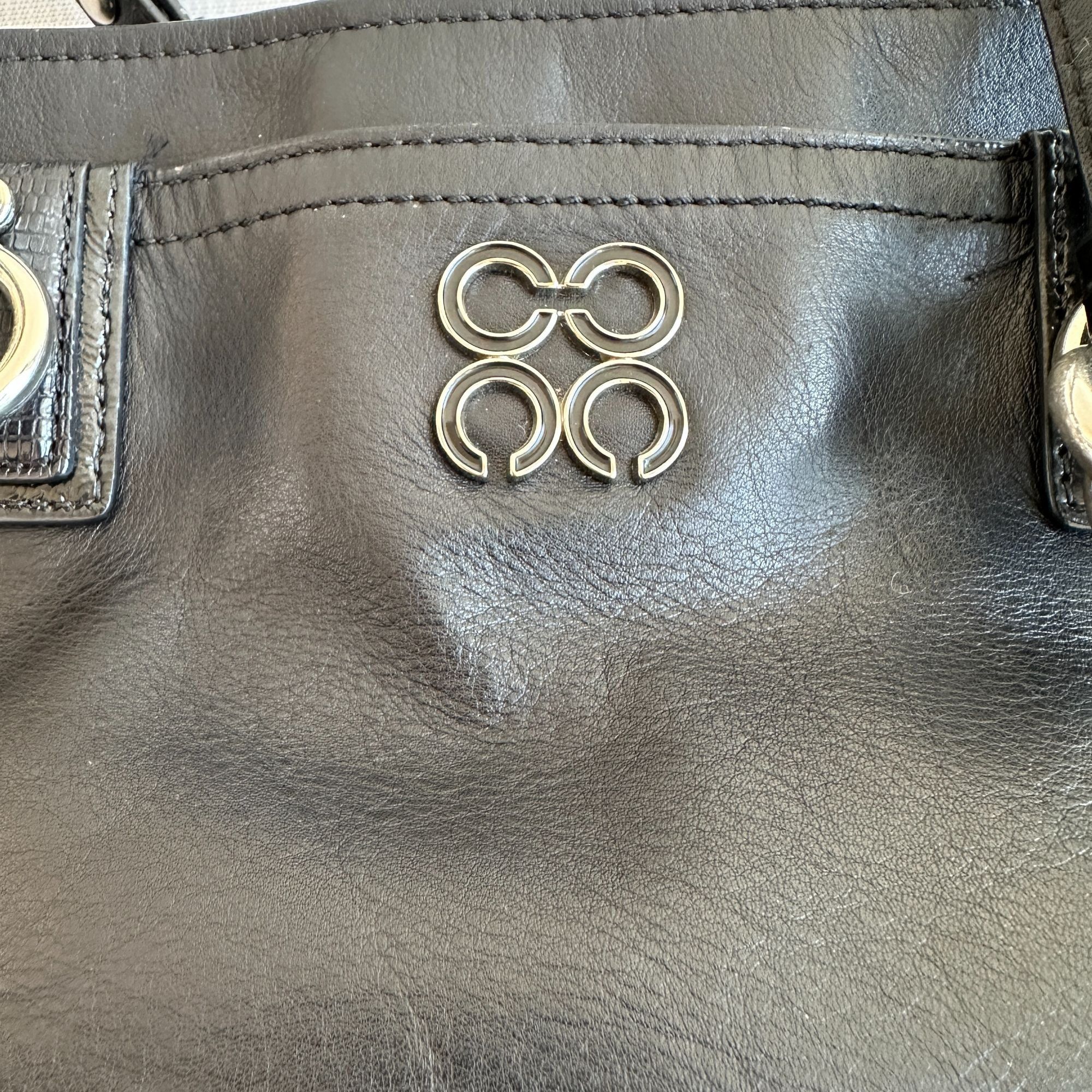 Coach COACH Colette Black Leather Carry All Shoulder Bag J1020-164 Size ONE SIZE - 19 Thumbnail