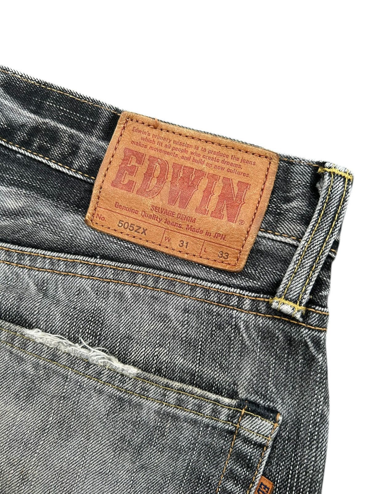 Kapital Thrashed Vintage Edwin 505ZX Selvedge Denim Jeans Size US 31 - 13 Thumbnail