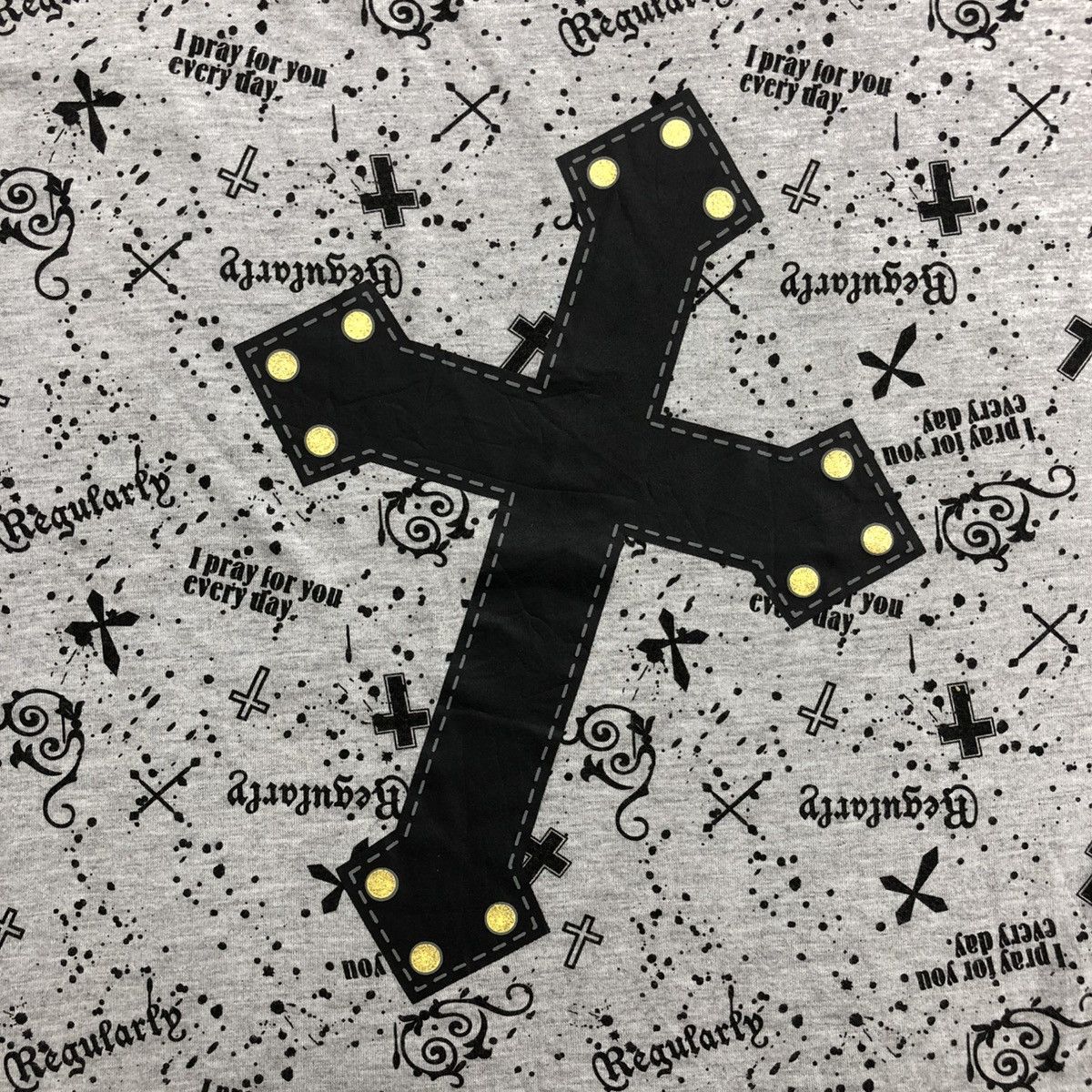20471120 2000s Material blue H Anarchy Cross Gothic Grunge Punk Tee Size US S / EU 44-46 / 1 - 5 Thumbnail