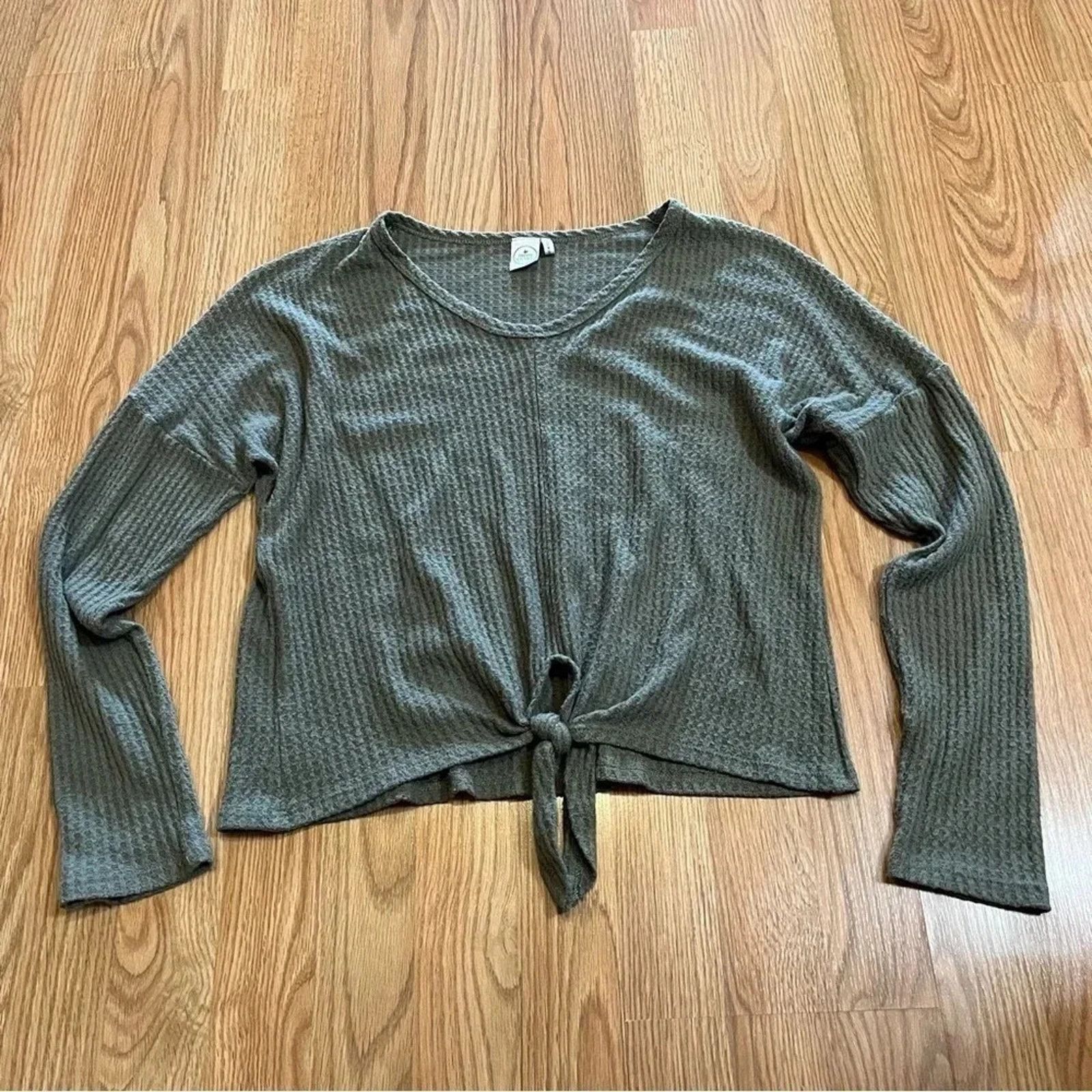 Other Paper Crane Top Womens Small Long Sleeve Waffle Knit Shirt Size S / US 4 / IT 40 - 1 Thumbnail