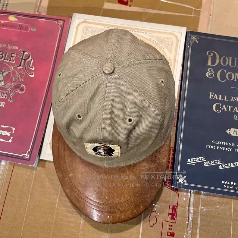 RRL Ralph Lauren RRL Ralph Lauren First year leather hat with dog head embr Size ONE SIZE - 6 Thumbnail